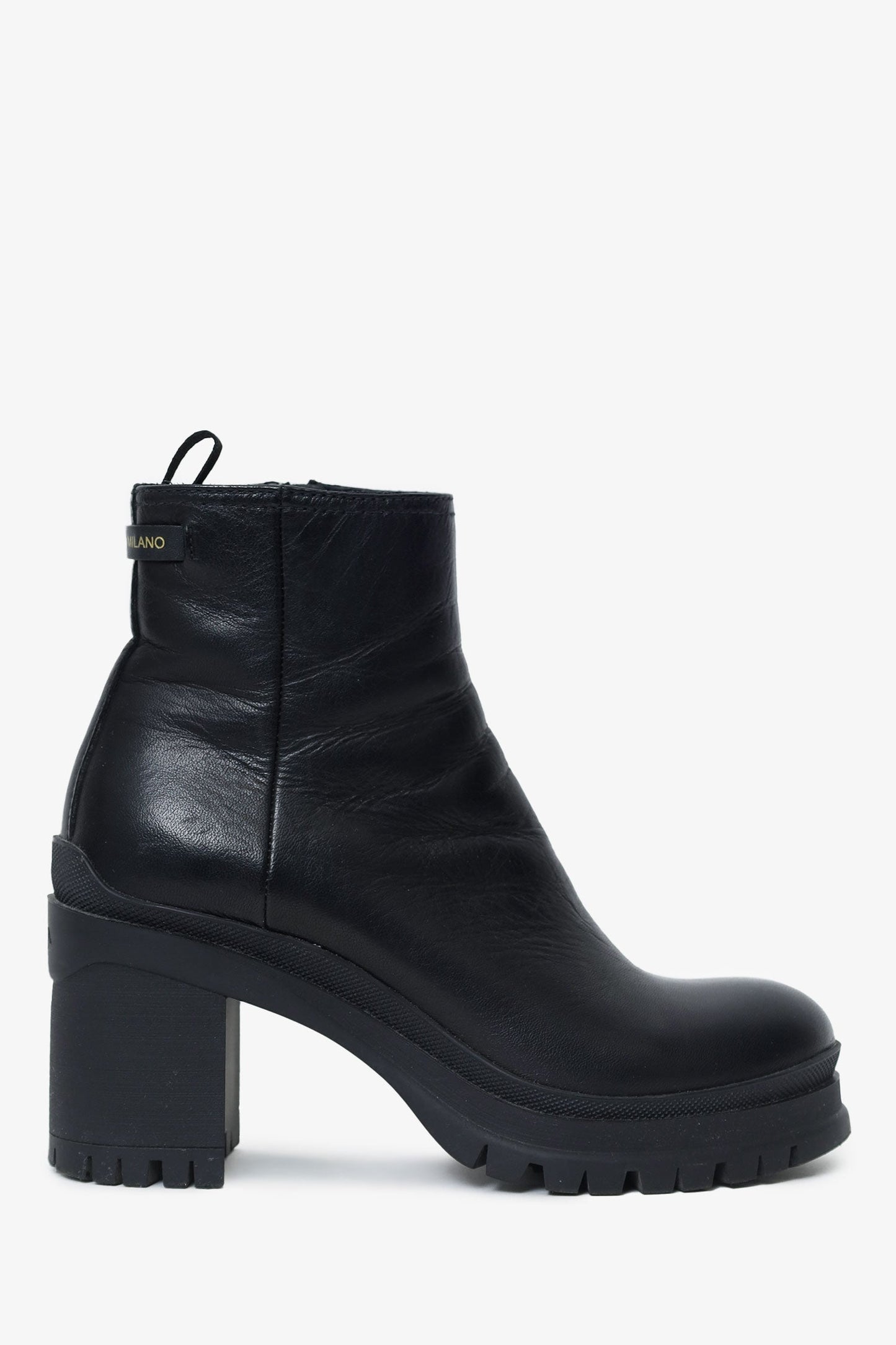 Prada Black Leather Heeled Chelsea Boots Size 35.5