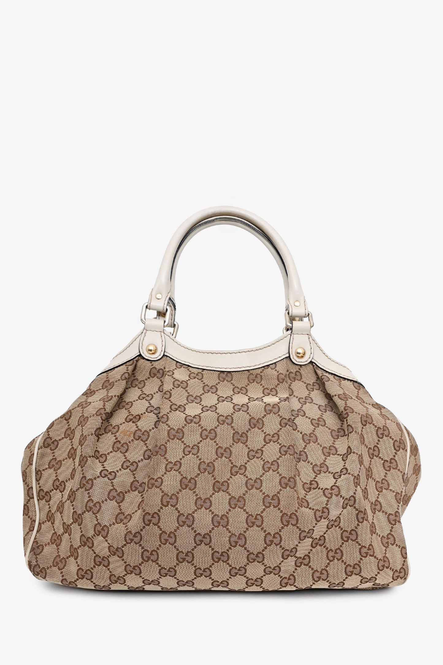 Gucci Canvas Leather Trimmed Sukey