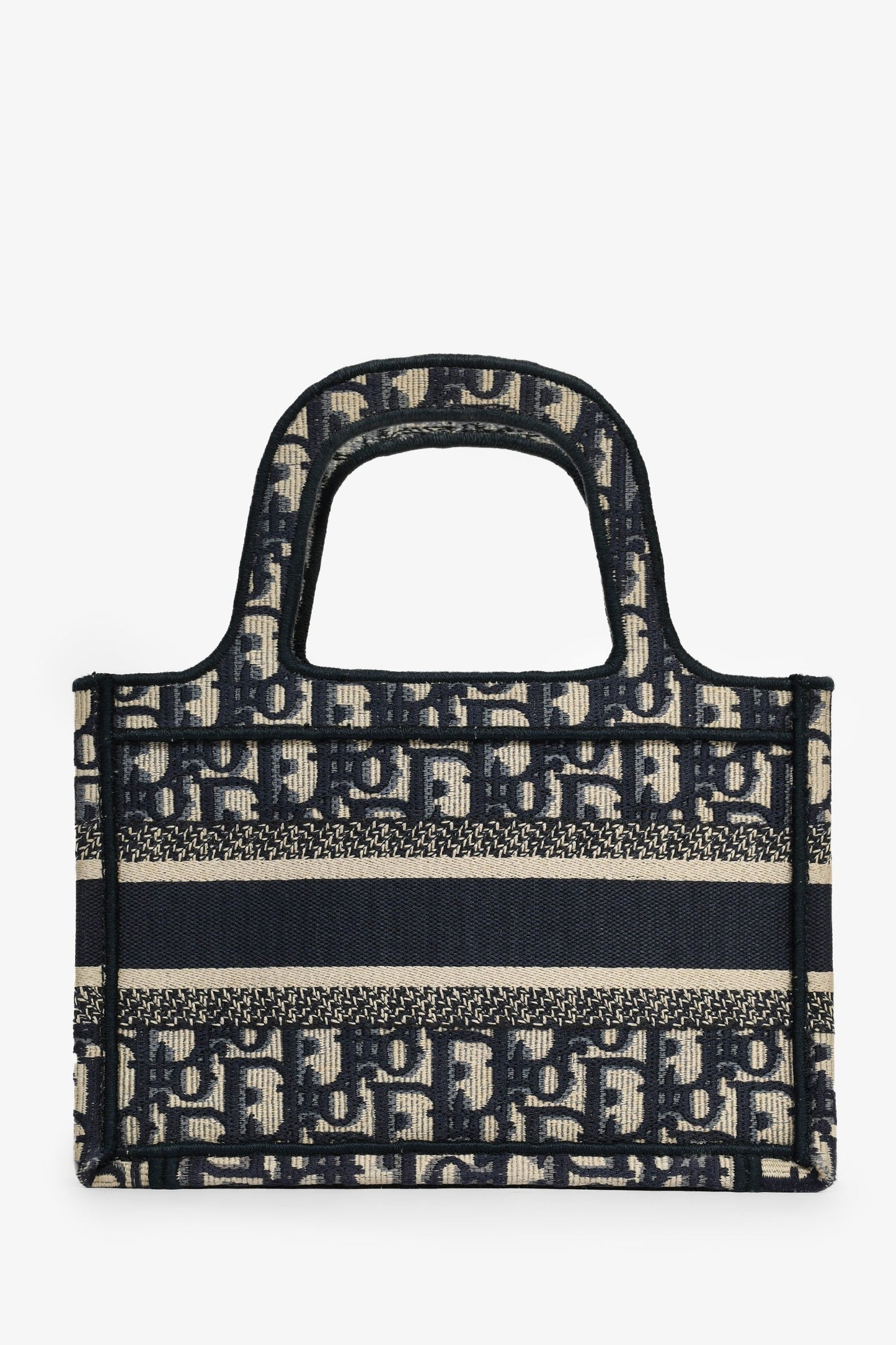 Christian Dior 2020 Navy Oblique Mini Book Tote