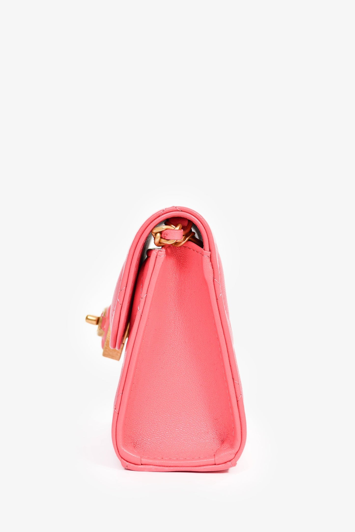 Pre-Loved 2022+ Chanel™ Pink Mini Coco Love Flap Bag