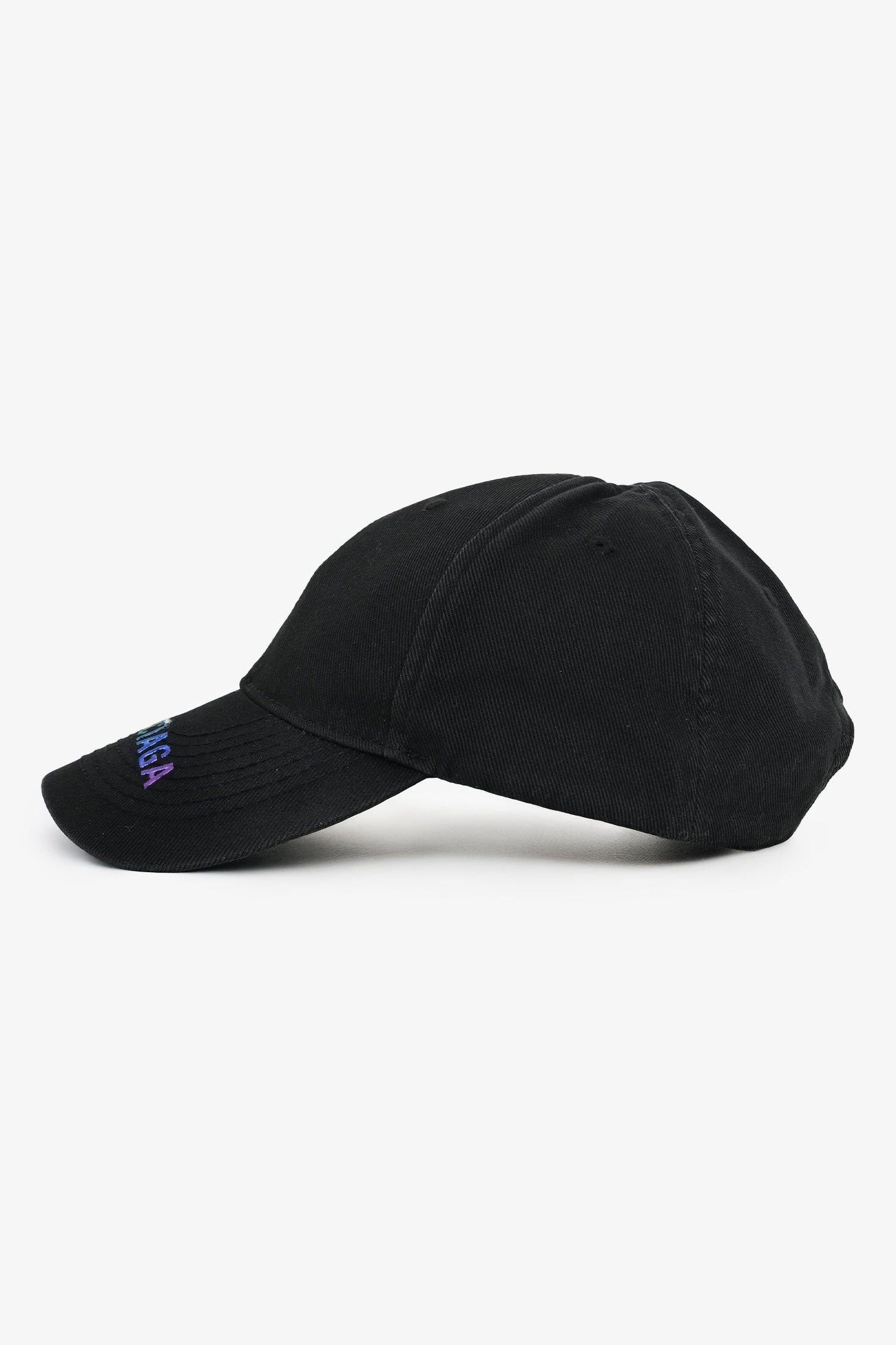 Balenciaga Black/Rainbow Logo Baseball Cap Size L