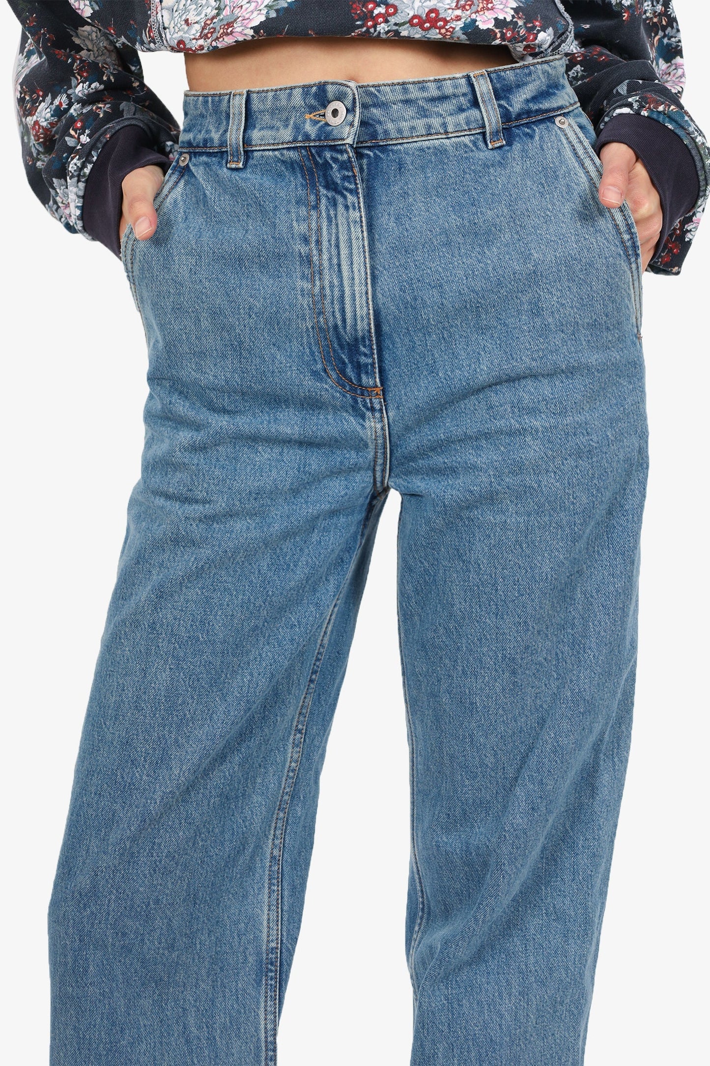Burberry Blue Denim Wide Leg Jeans Size 0