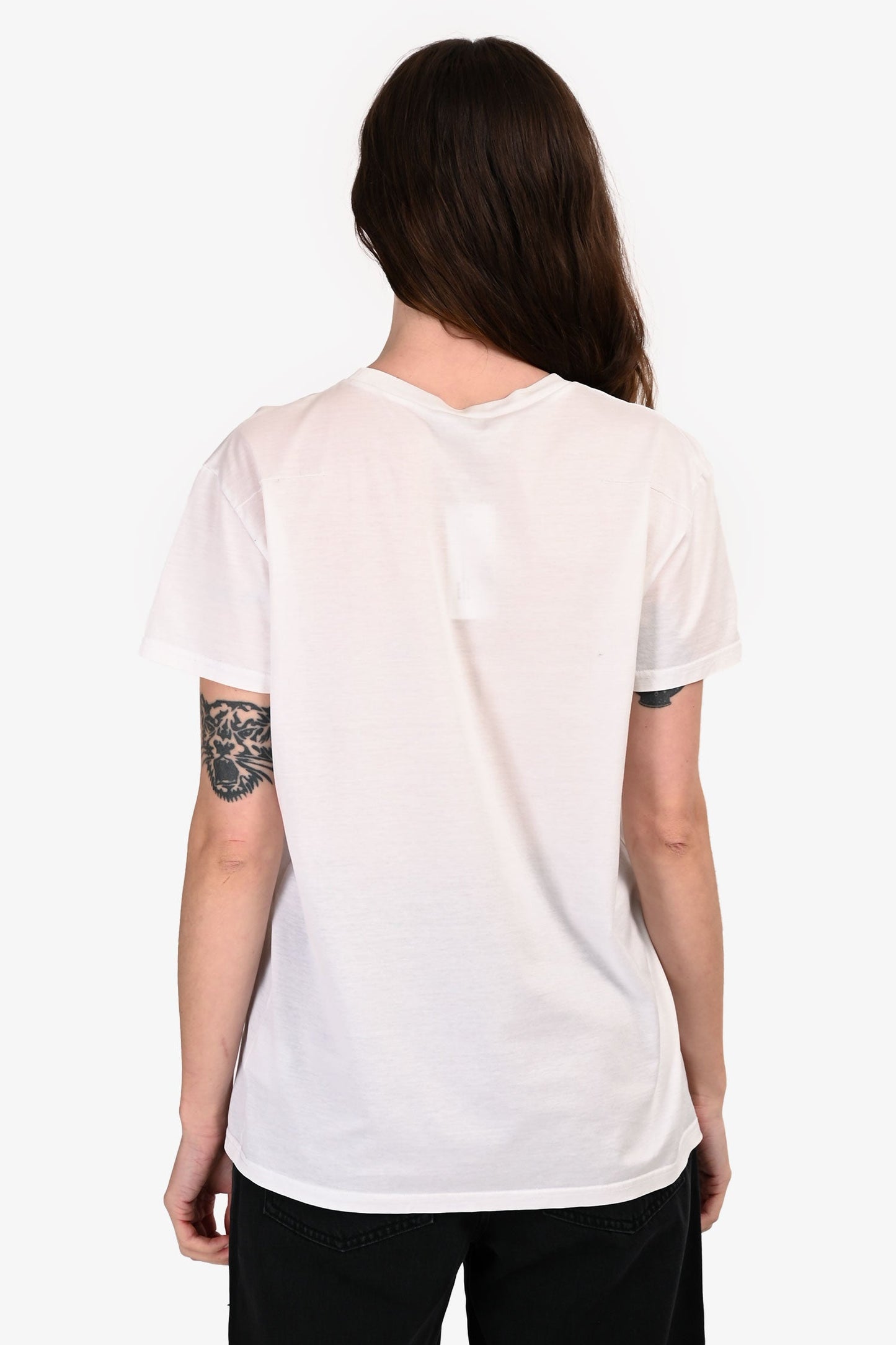 Christian Dior White Cotton Embroidered Bee T-Shirt Size S