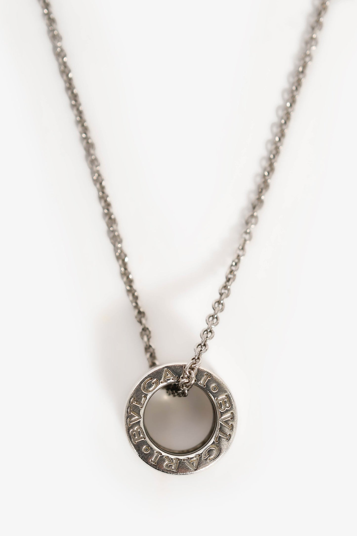 Bvlgari Sterling Silver Black Ceramic Save The Children Necklace