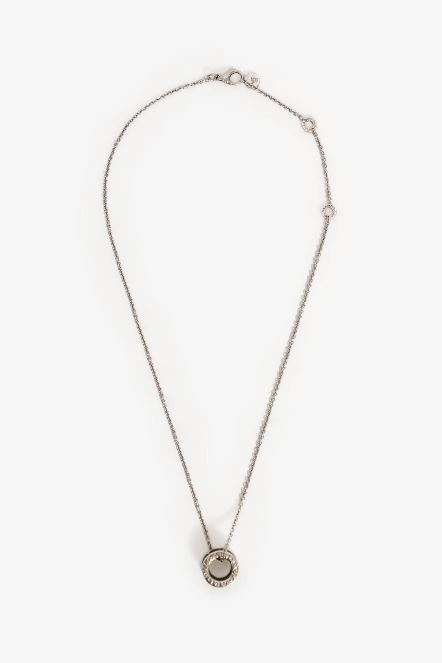 Bvlgari Sterling Silver Black Ceramic Save The Children Necklace