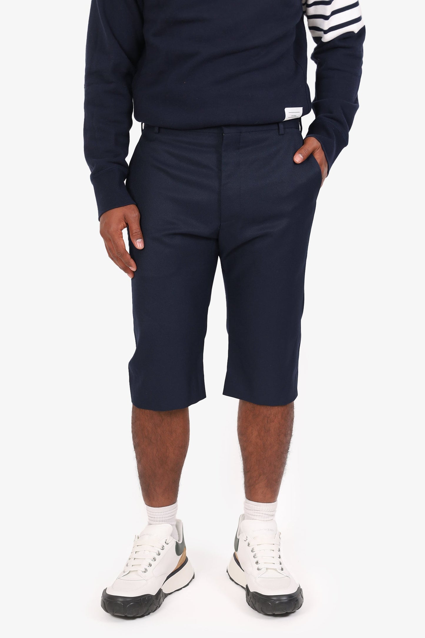 Balenciaga Navy Cropped Tro rs Size 50 Mens