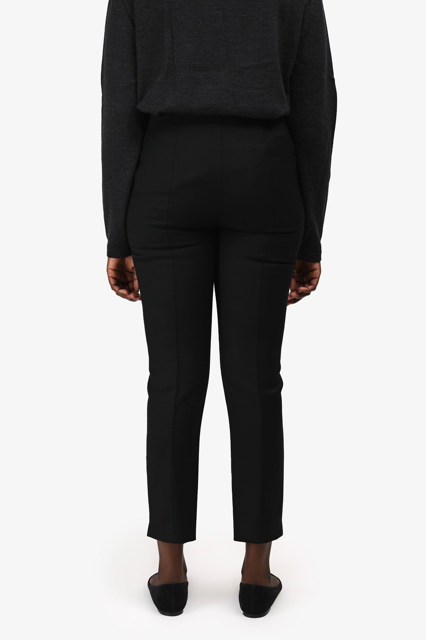 Prada Black Fitted Pleated Pants Size 44