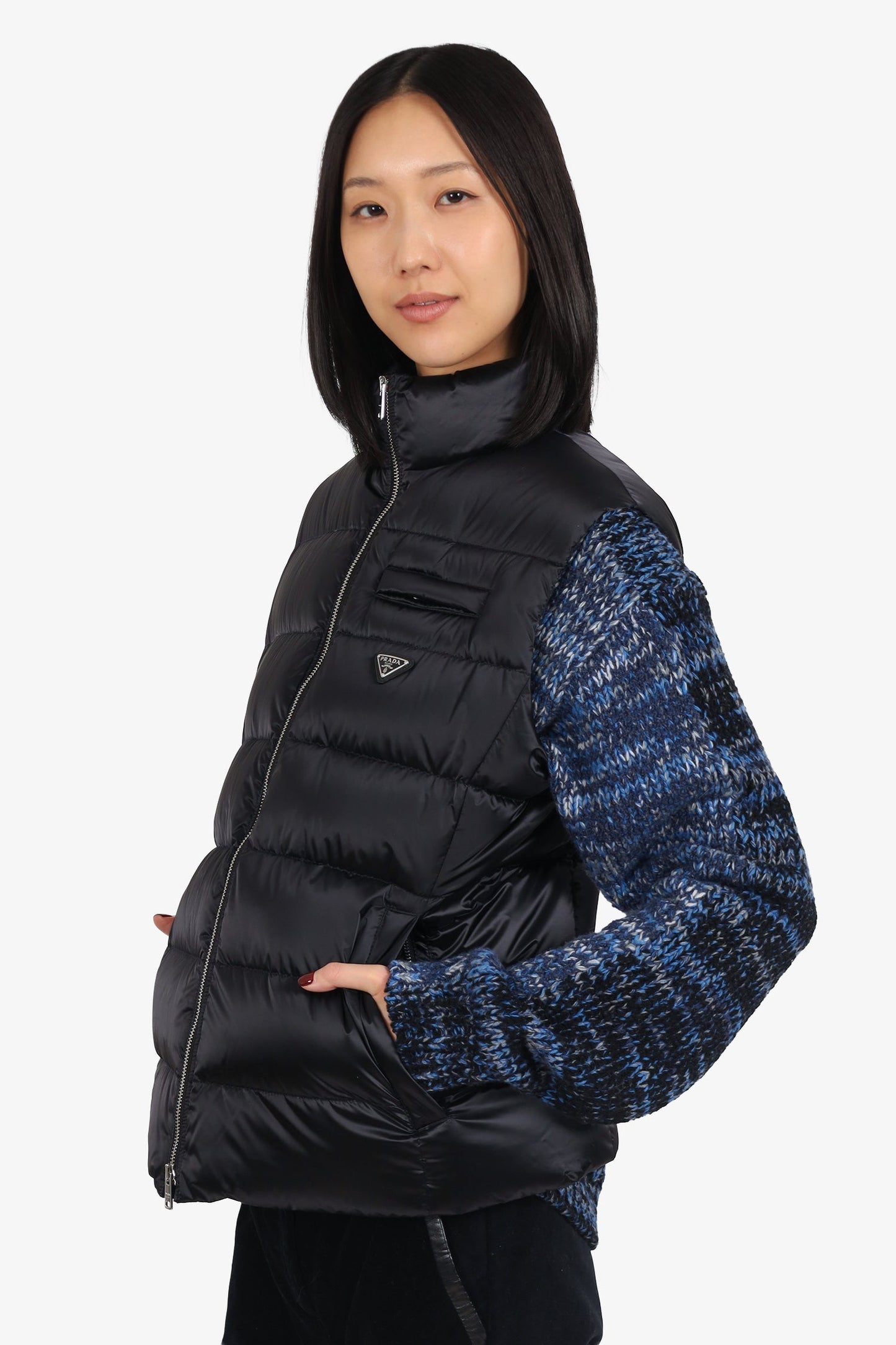 Prada Black Down Padded Vest Size 48