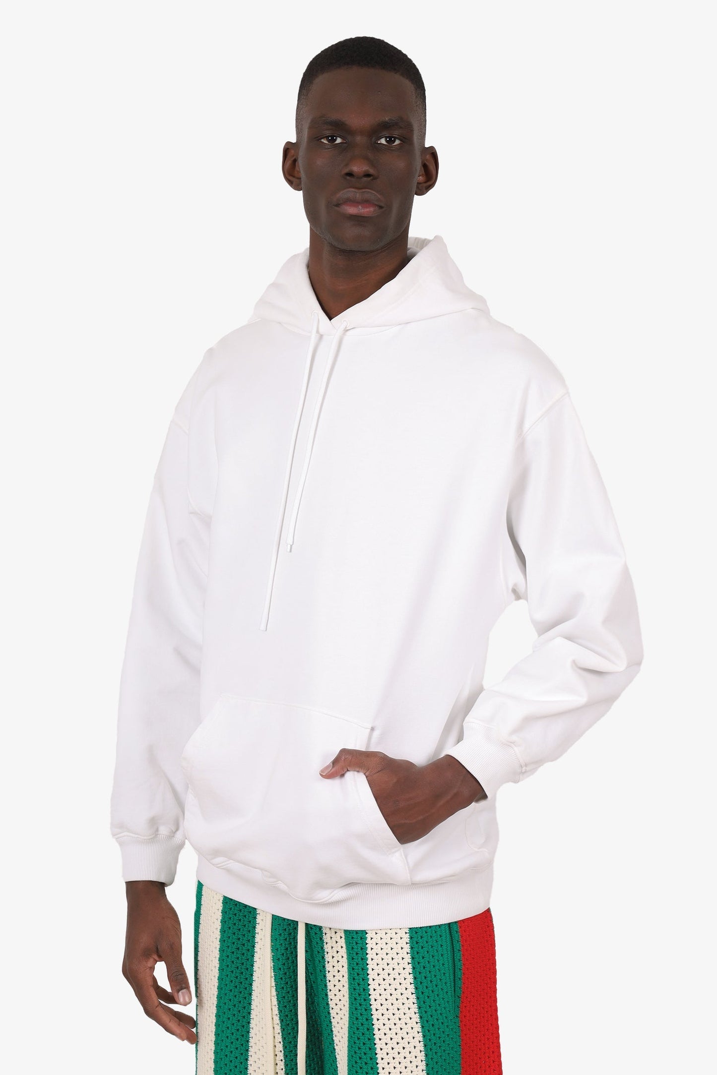 Balenciaga White Logo Hoodie Size S