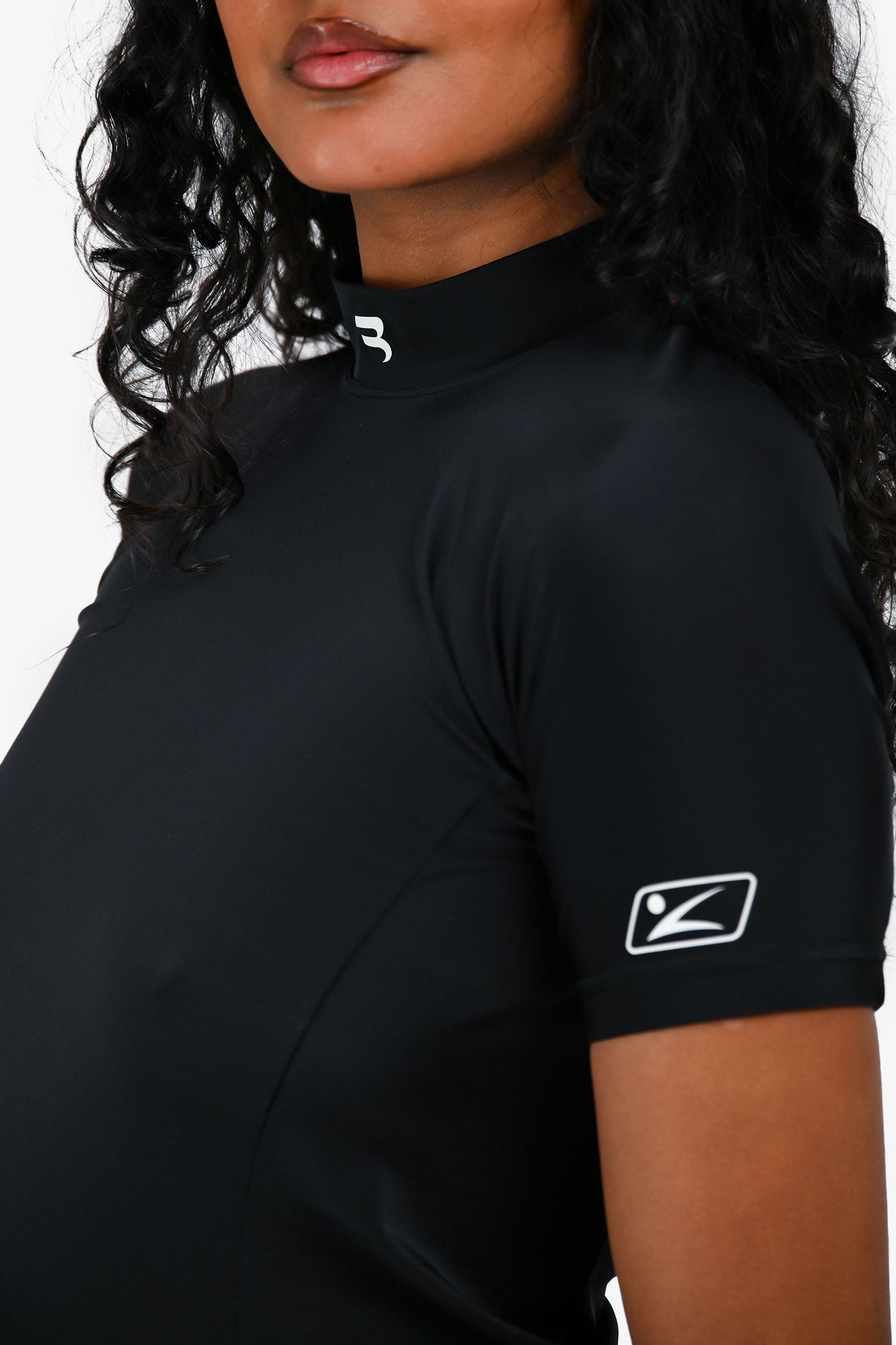 Balenciaga Activewear Black Mock Neck Top Size L