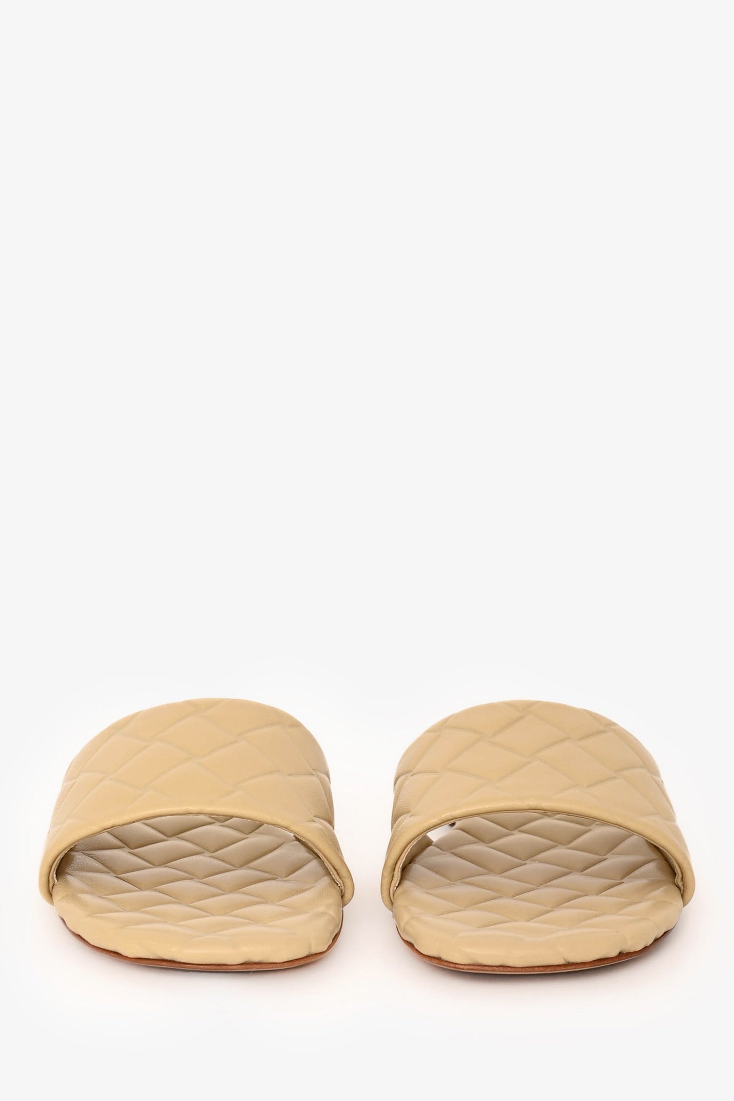 Bottega Veneta Beige Leather Amy Sandals Size 35