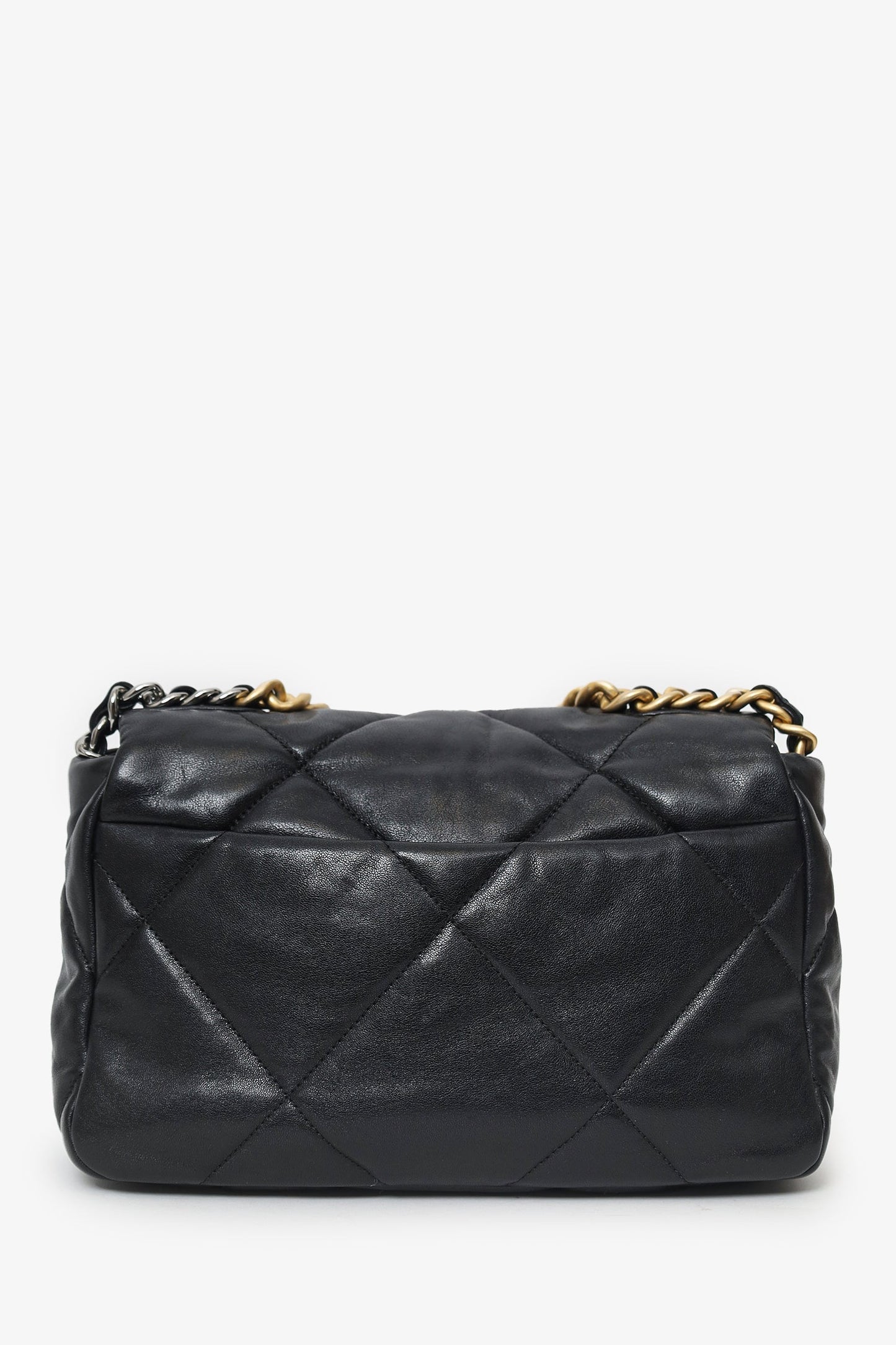 Pre-Loved Chanel™ 2019 Black Leather 19 Flap Bag