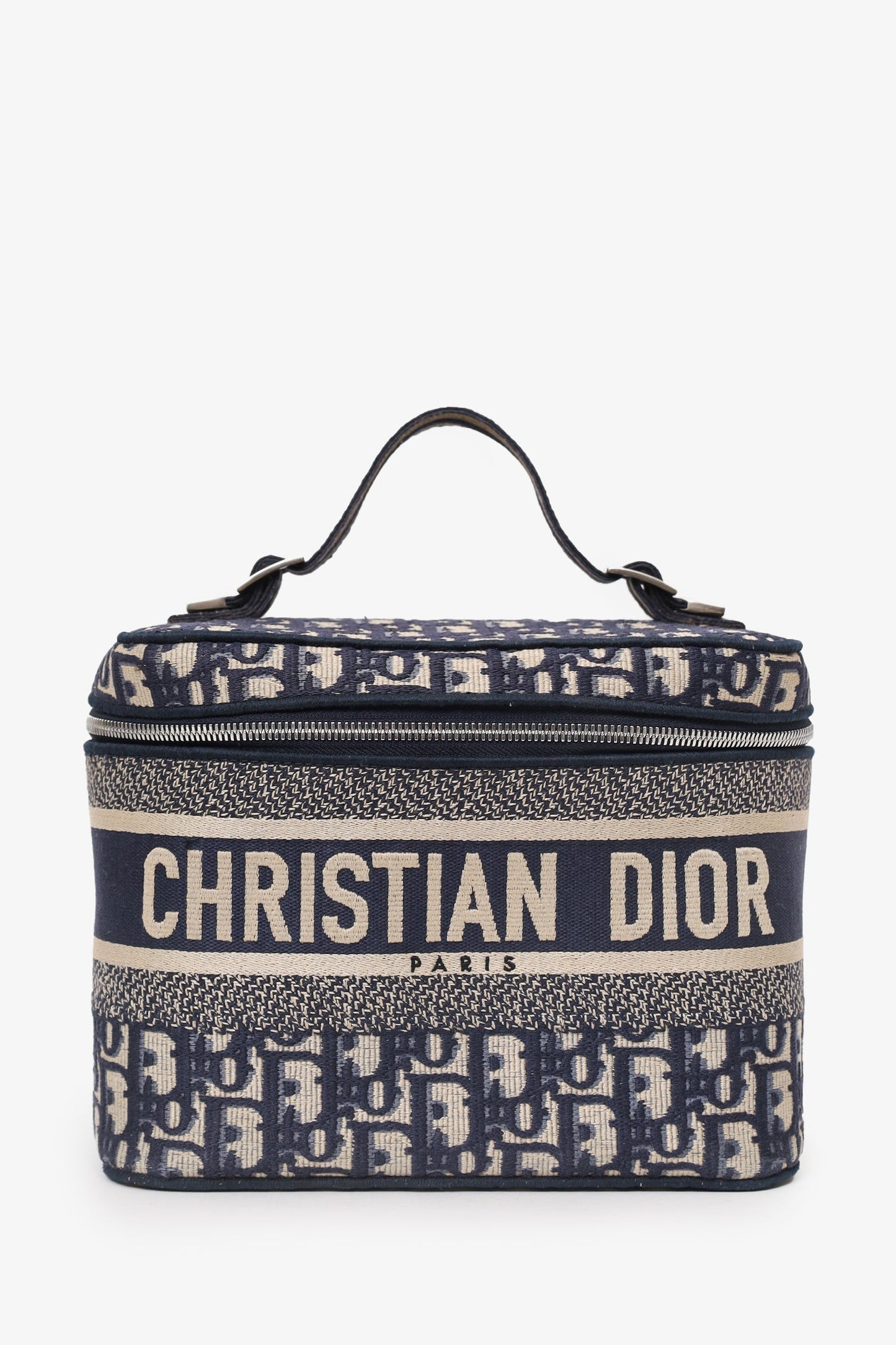 Christian Dior 2019 Navy Oblique Monogram Dior Travel Vanity Case
