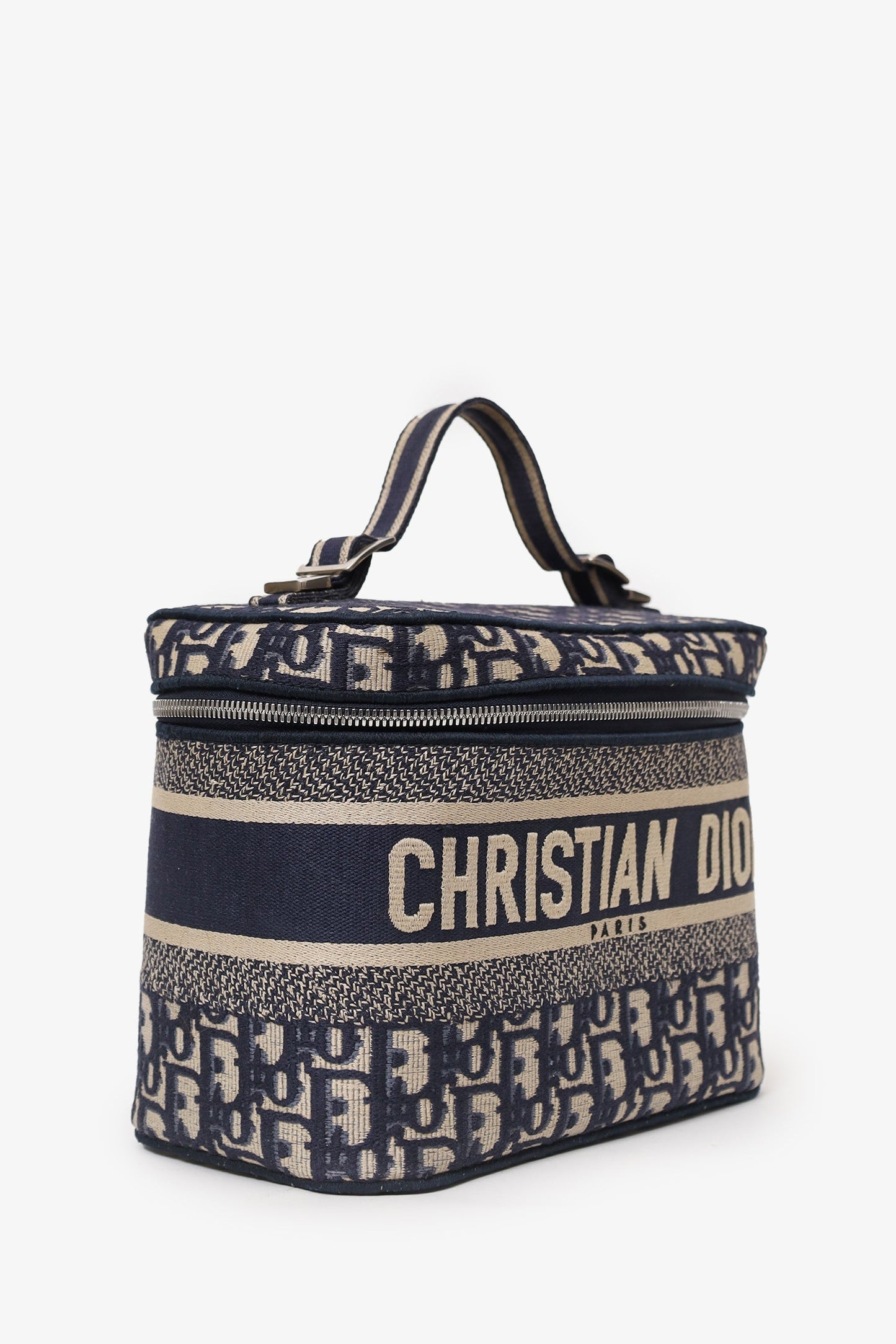 Christian Dior 2019 Navy Oblique Monogram Dior Travel Vanity Case