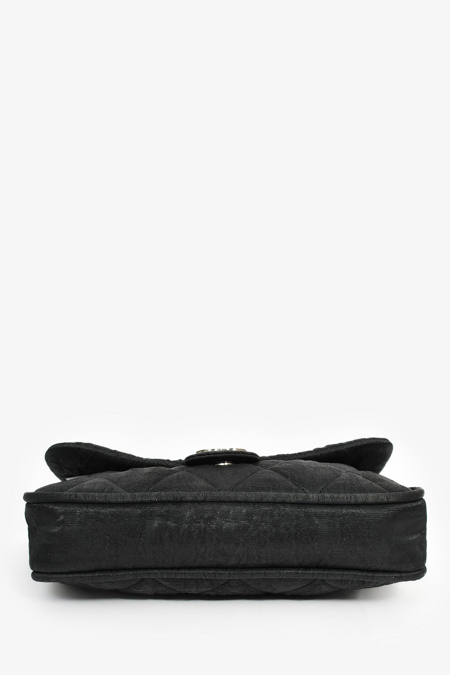 Pre-Loved Chanel™ 2008-09 Black Quilted Coated Canvas Flap Shoulder Bag