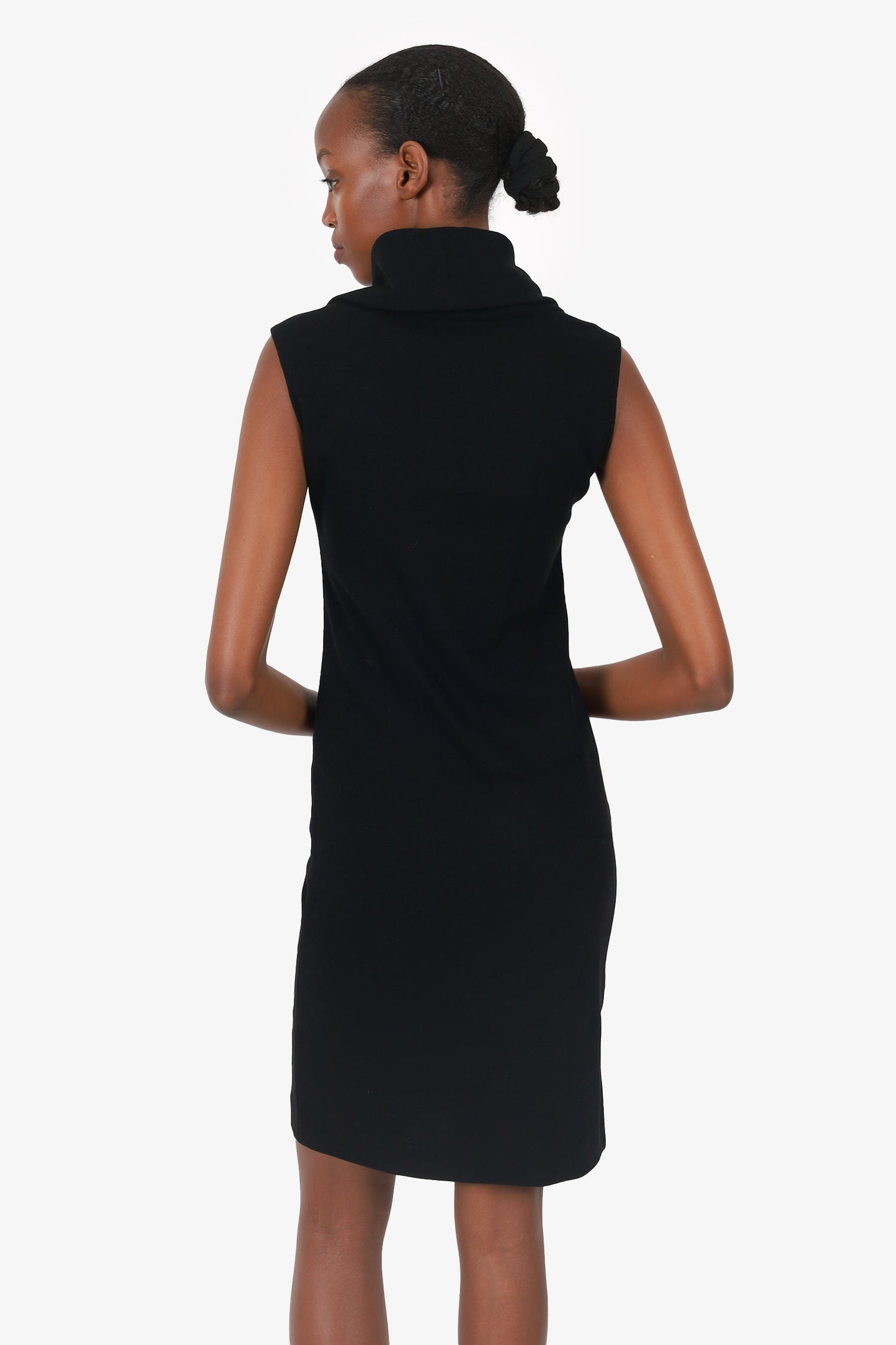 Louis Vuitton Black Cashmere Sleeveless Dress Size 36