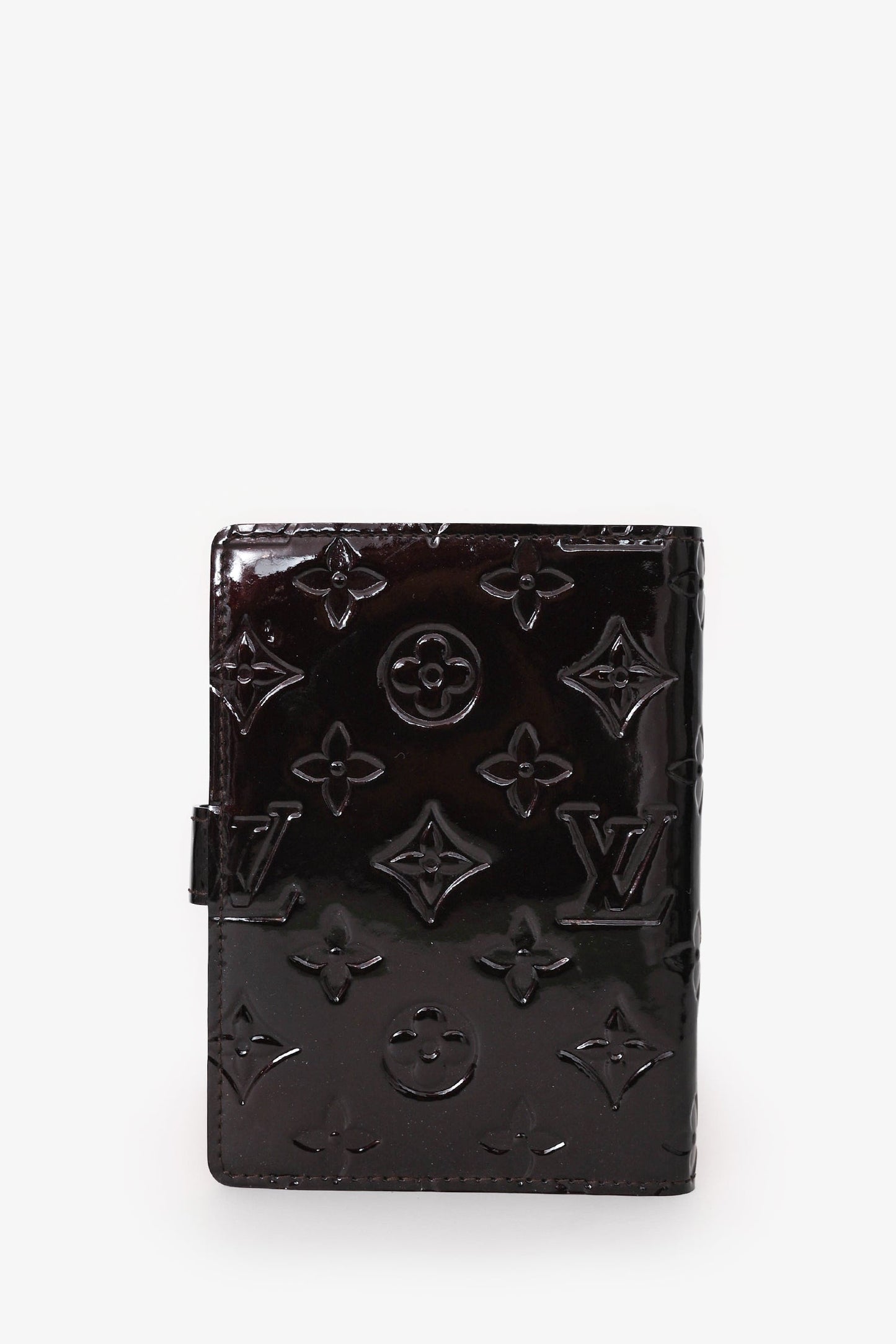 Louis Vuitton Burgundy Monogram Vernis Small Ring Agenda Cover