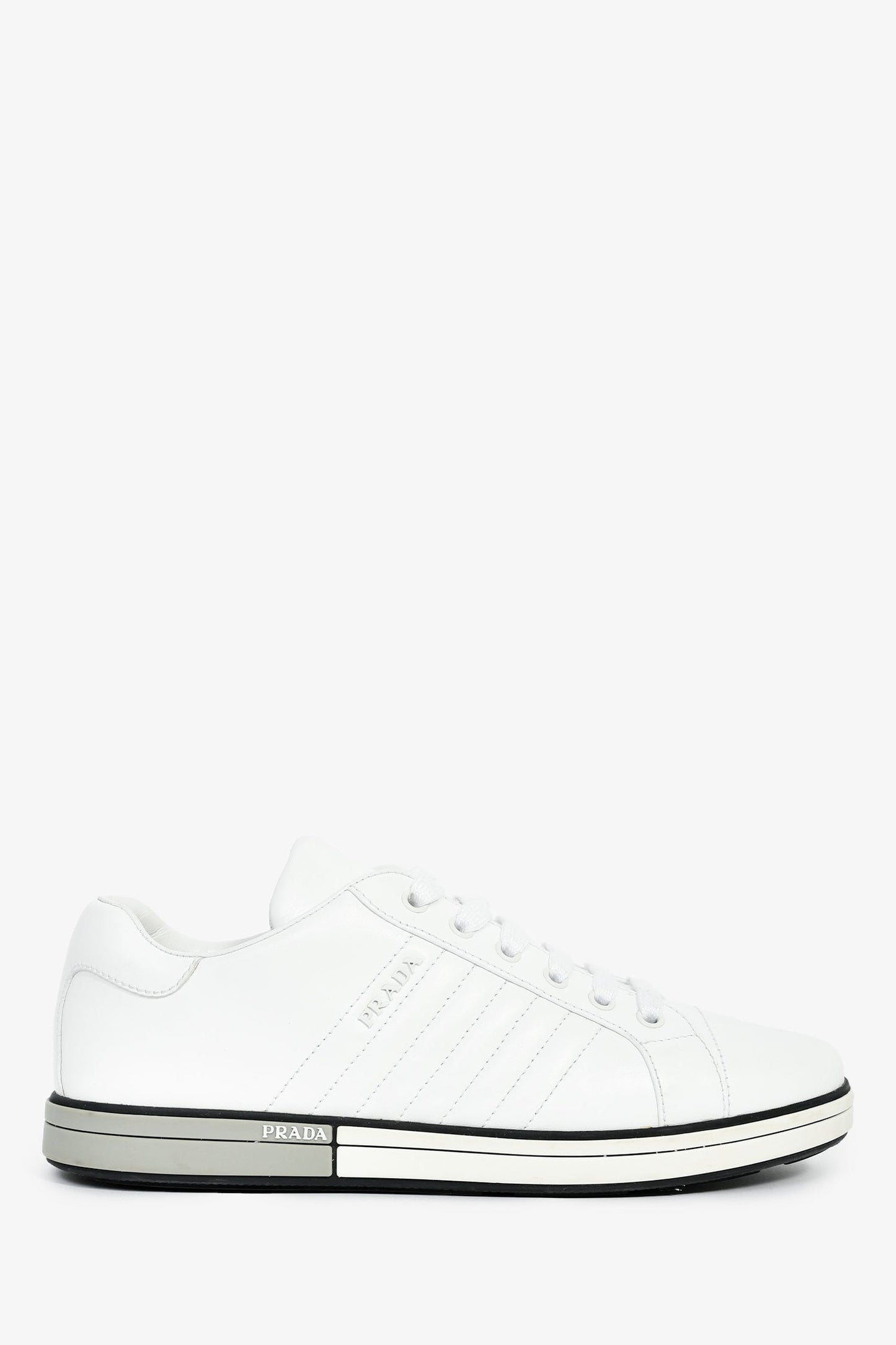 Prada White Leather Sneakers Size 41