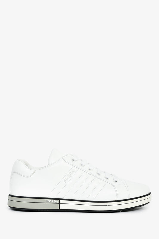 Prada White Leather Sneakers Size 41