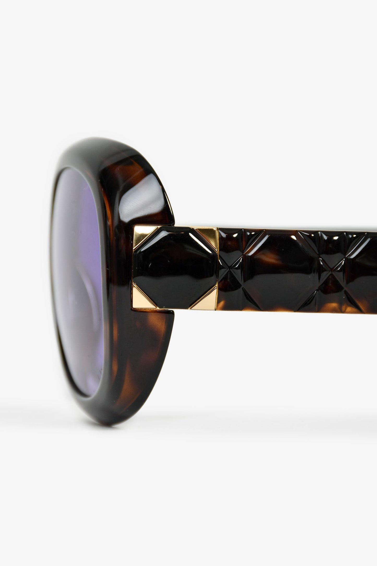 Christian Dior Brown Tortoiseshell 'Lady' Oversized Sunglasses