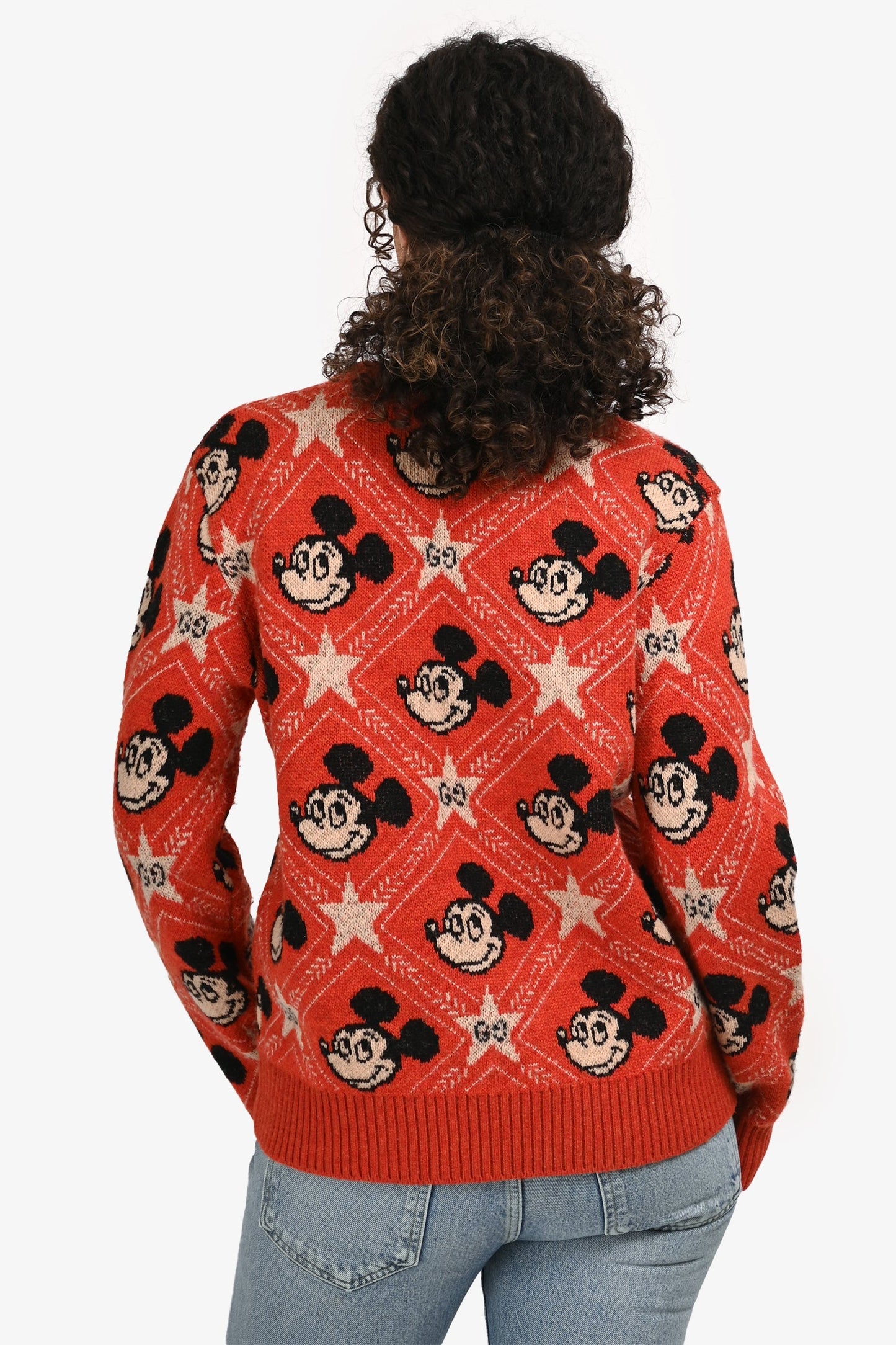 Gucci x Disney Orange Wool/Alpaca Mickey Mo  Sweater