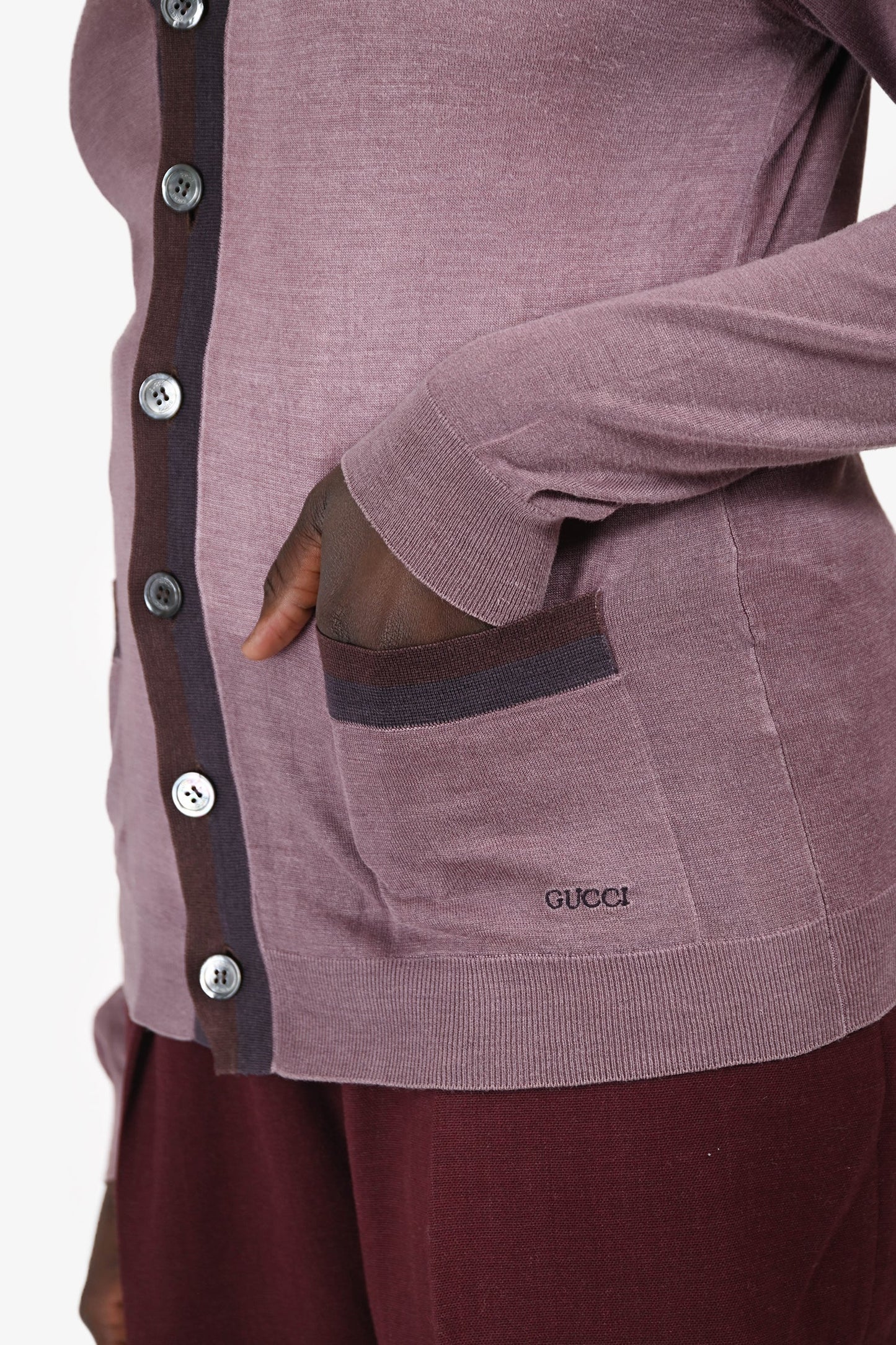 Gucci   Purple Silk Cardigan Size M