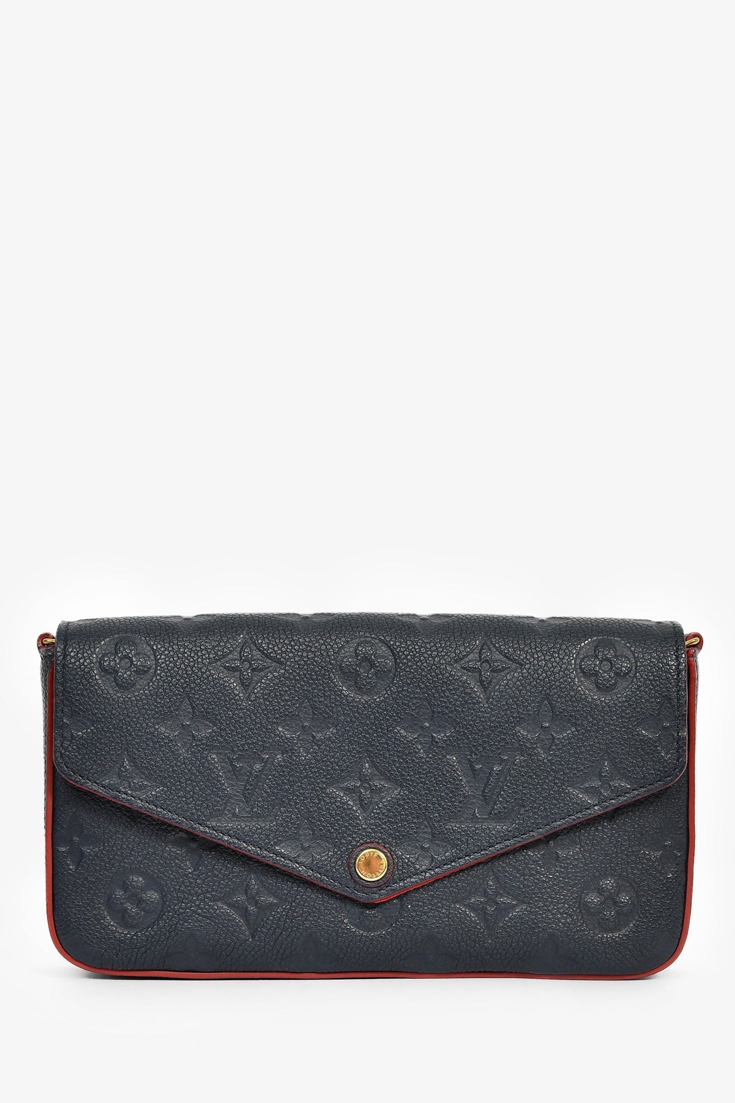 Louis Vuitton 2017 Navy/Red Leather Empriente Felicie Crossbody Bag