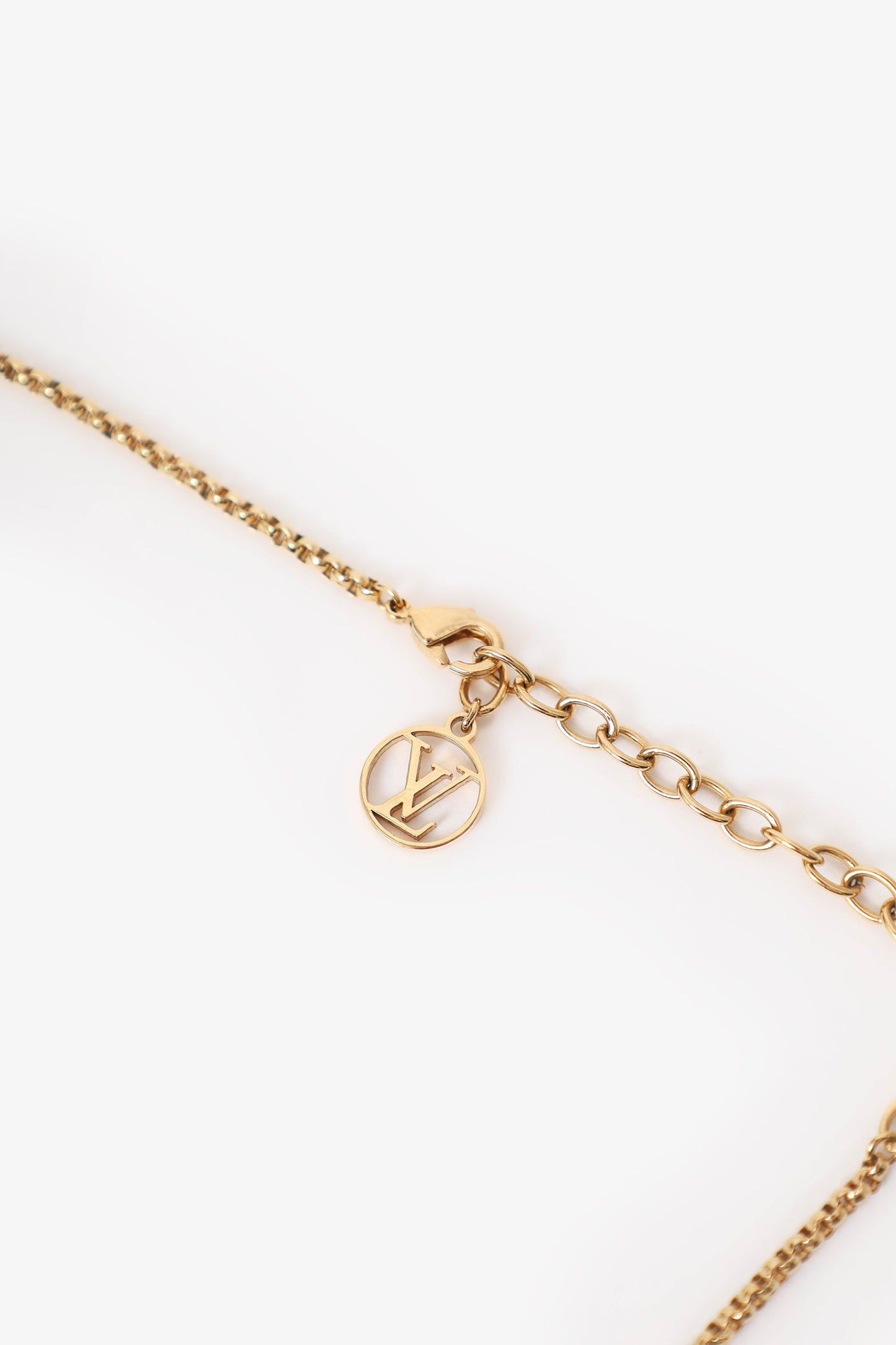 Louis Vuitton Gold Tone Crystal Embellished Louise by Night Necklace