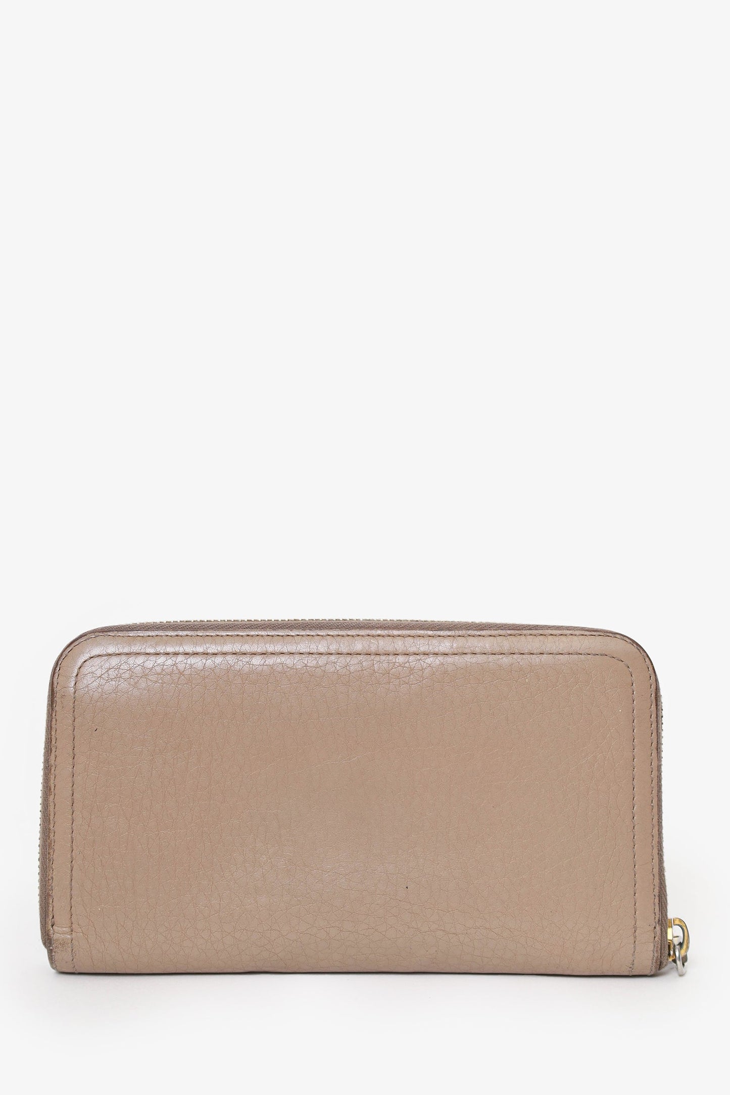 Prada Beige Leather Continental Wallet