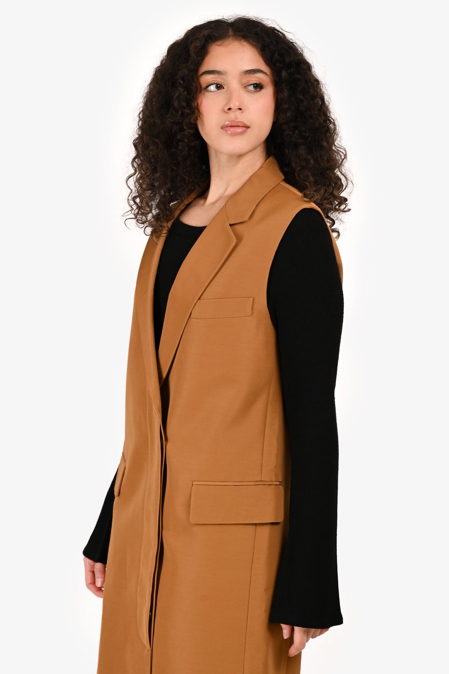 Gucci Brown Long Vest Jacket Size 40