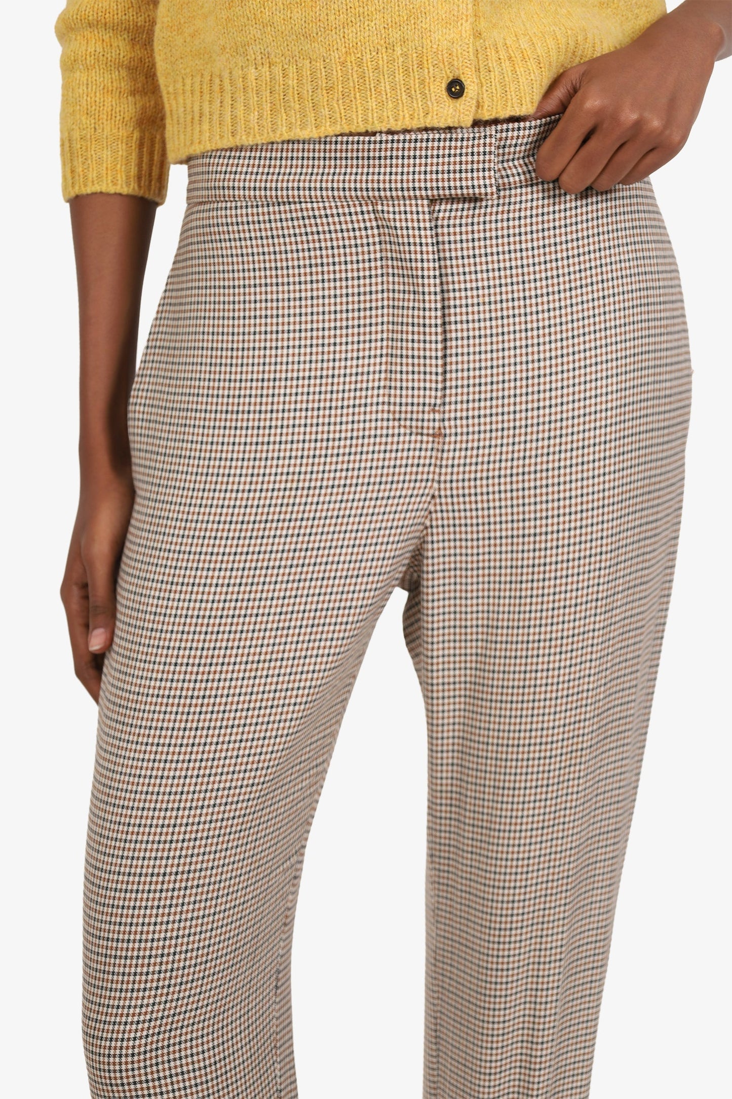Burberry Brown Plaid Stirrup Tro rs Size 6