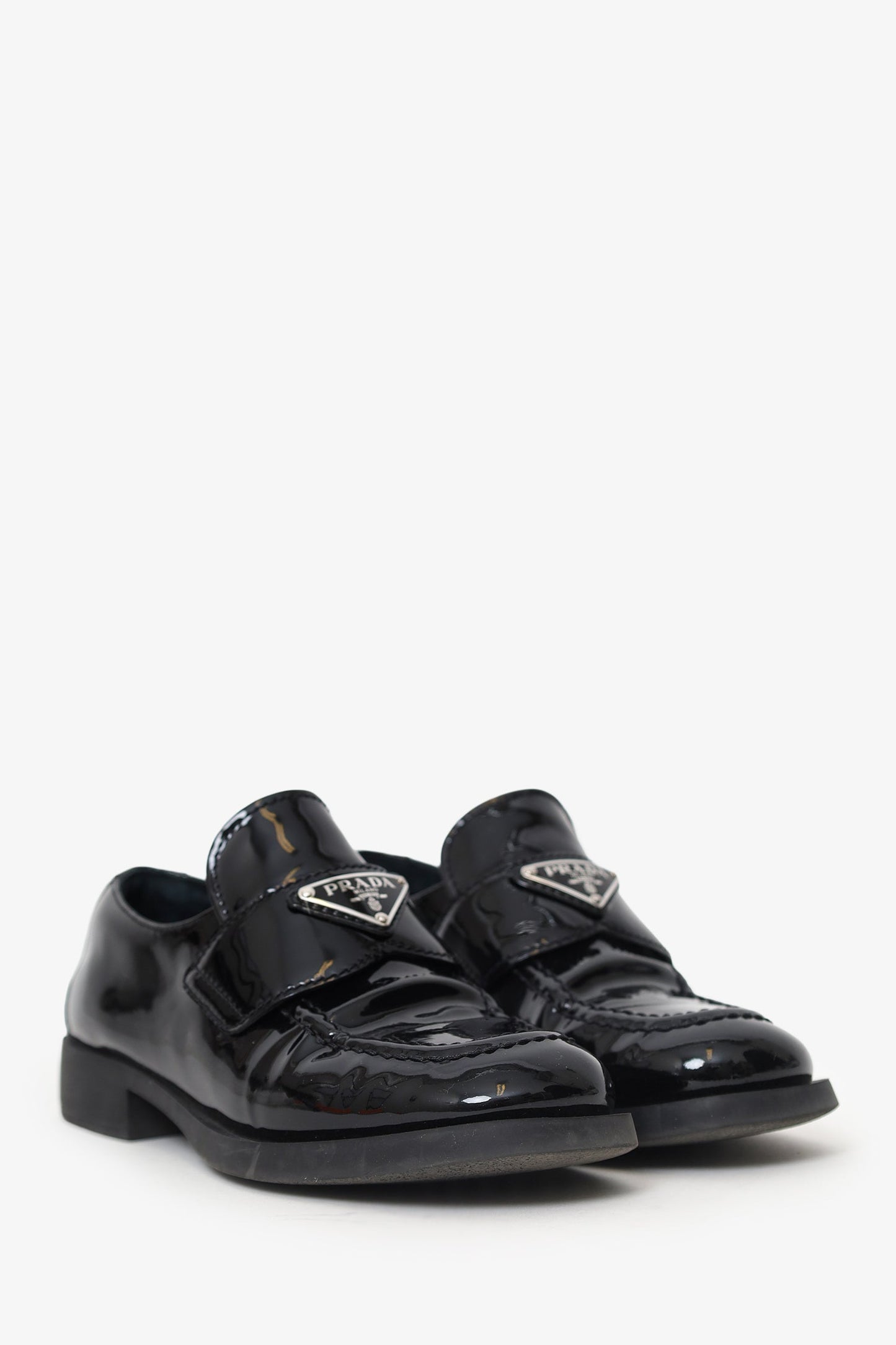 Prada Black Patent Leather Loafer Size 35