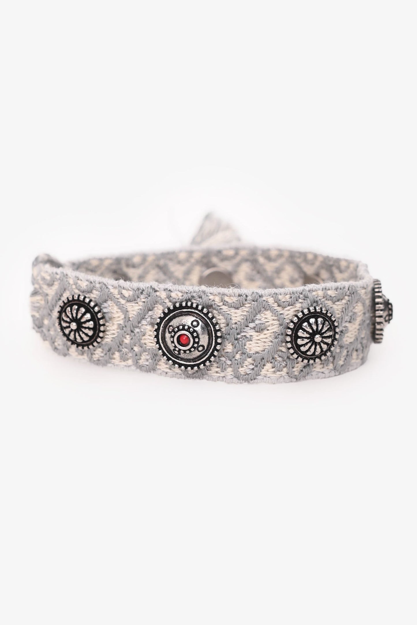 Christian Dior Grey/White Friendship Bracelet Duo