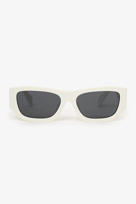 Prada White Frame Symbole Sunglasses
