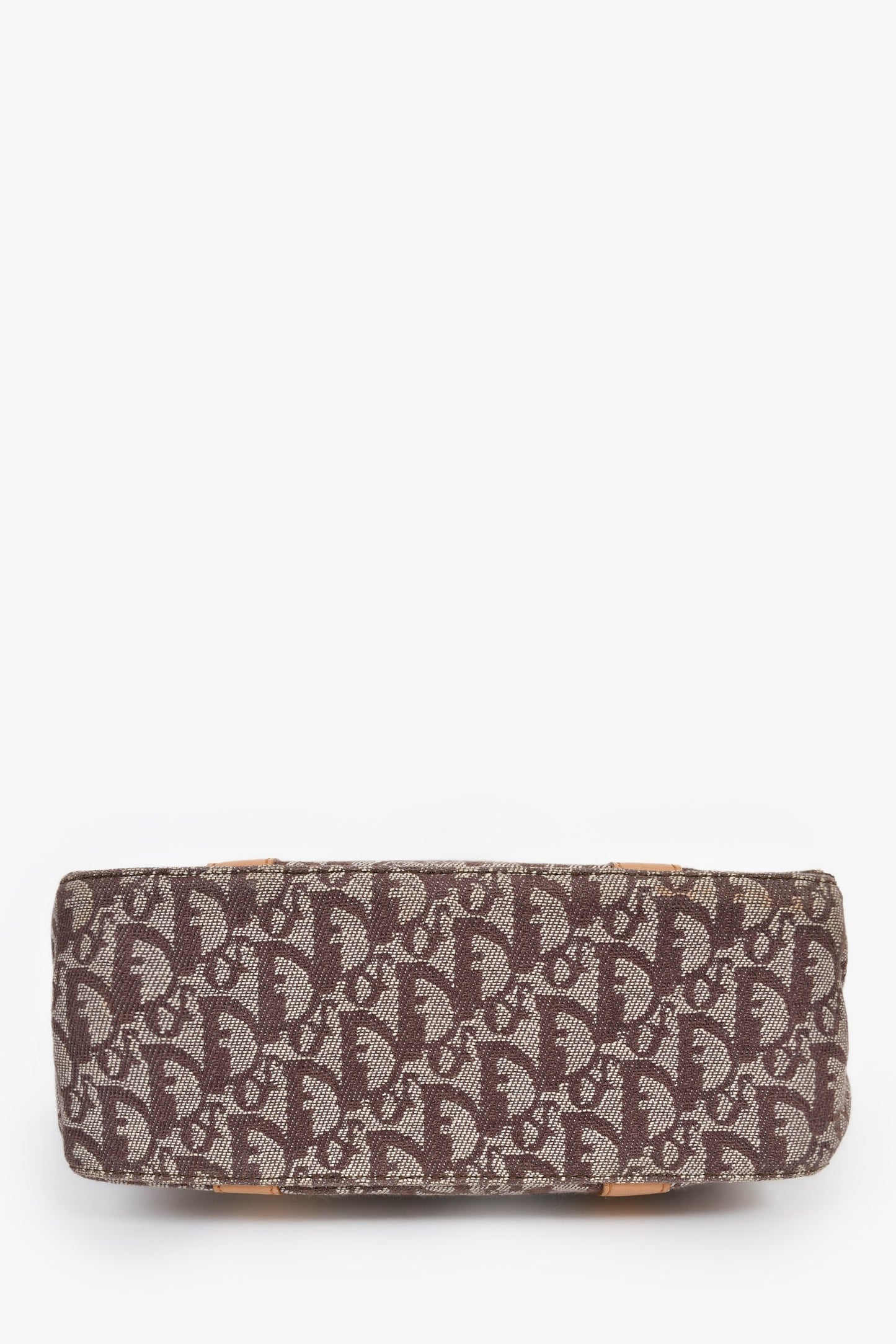 Christian Dior   Brown Canvas Oblique Trotter Tote Bag