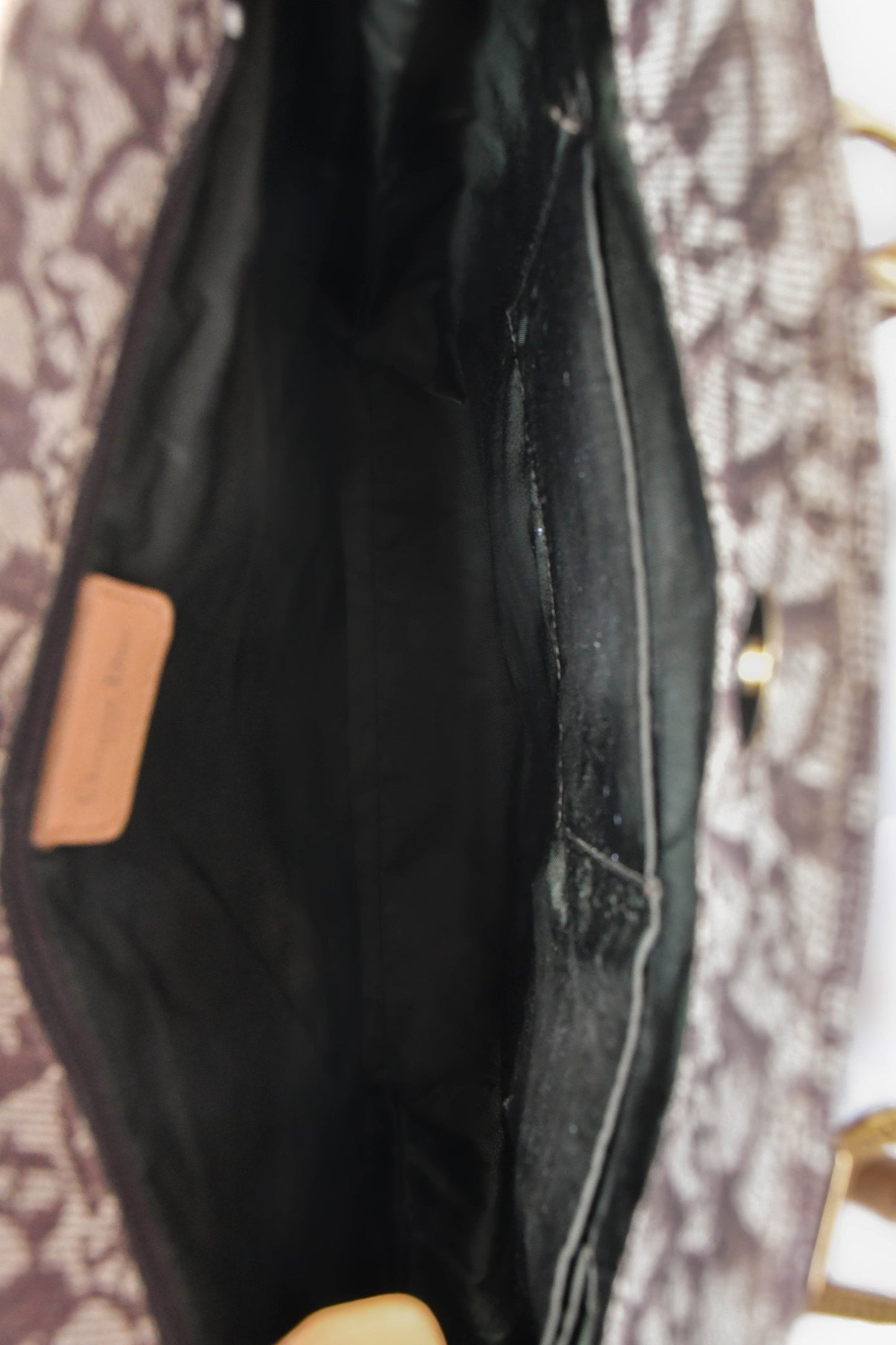 Christian Dior   Brown Canvas Oblique Trotter Tote Bag