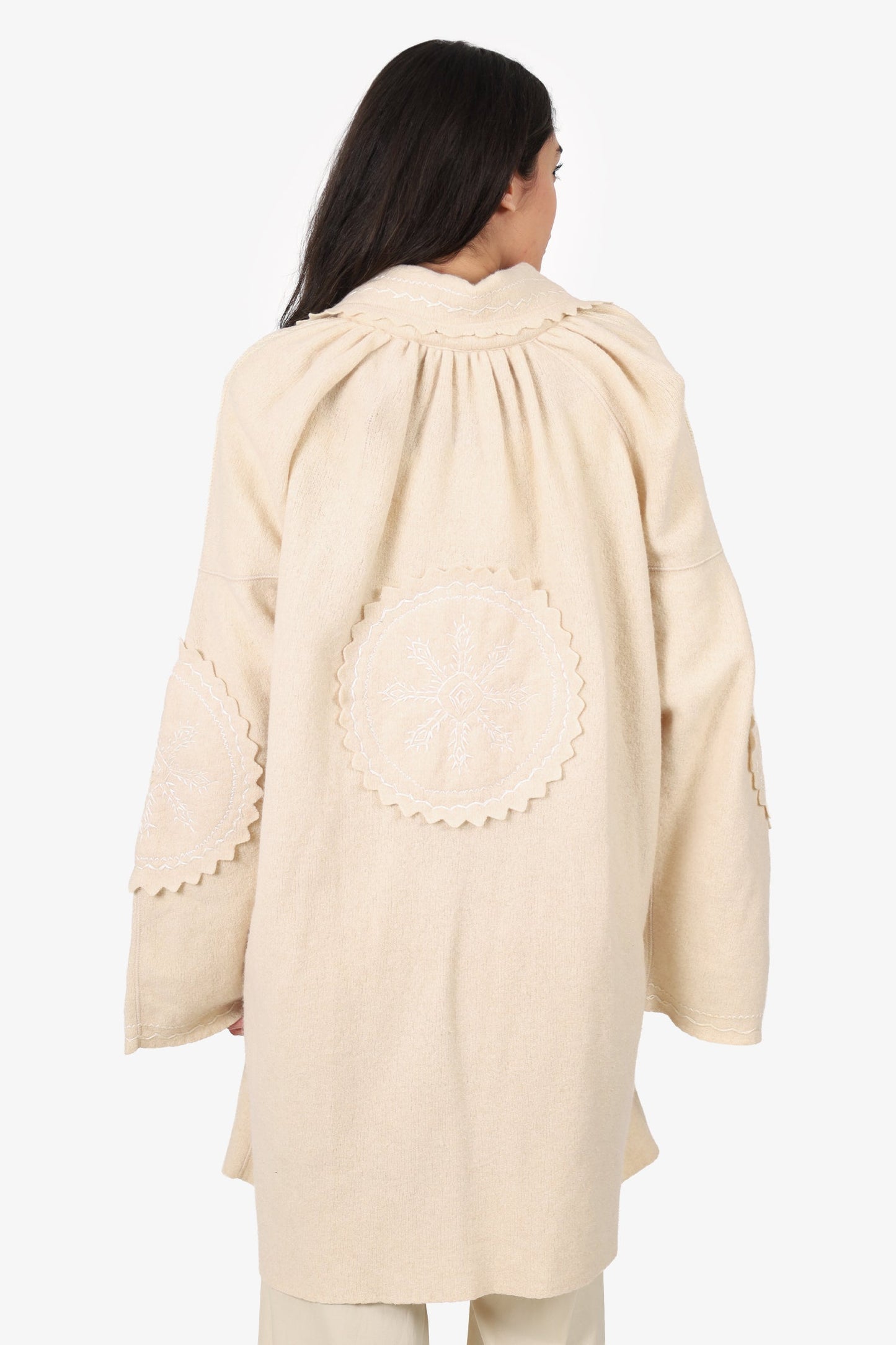 Christian Dior Cream Embroidered Jacket Size M