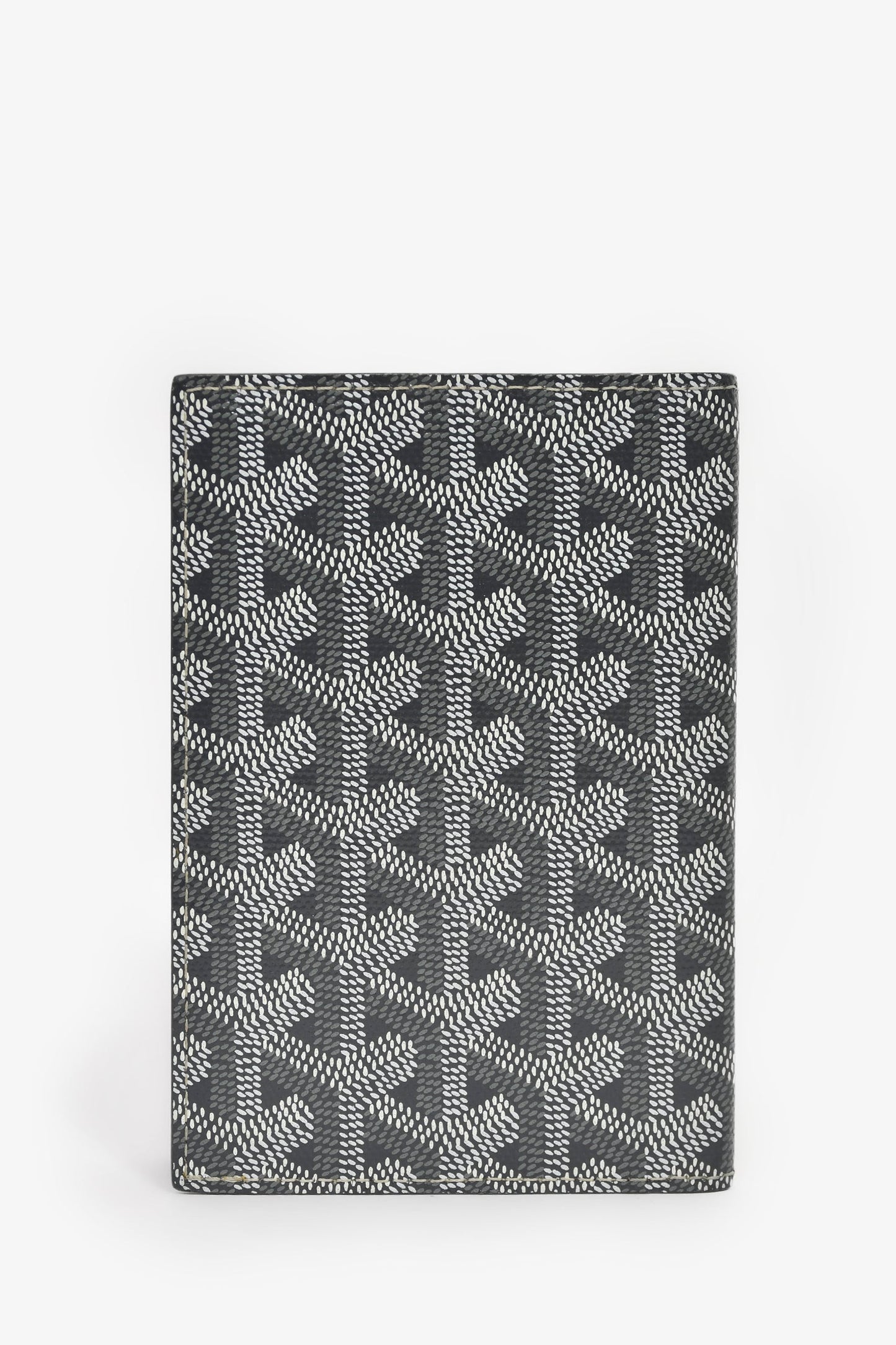 Goyard Grey Goyardine Leather Grenelle Passport Holder