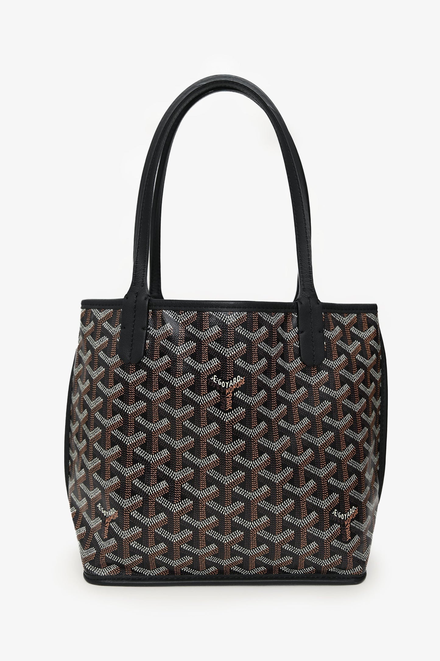 Goyard Black Goyardine Anjou Mini With Pouch