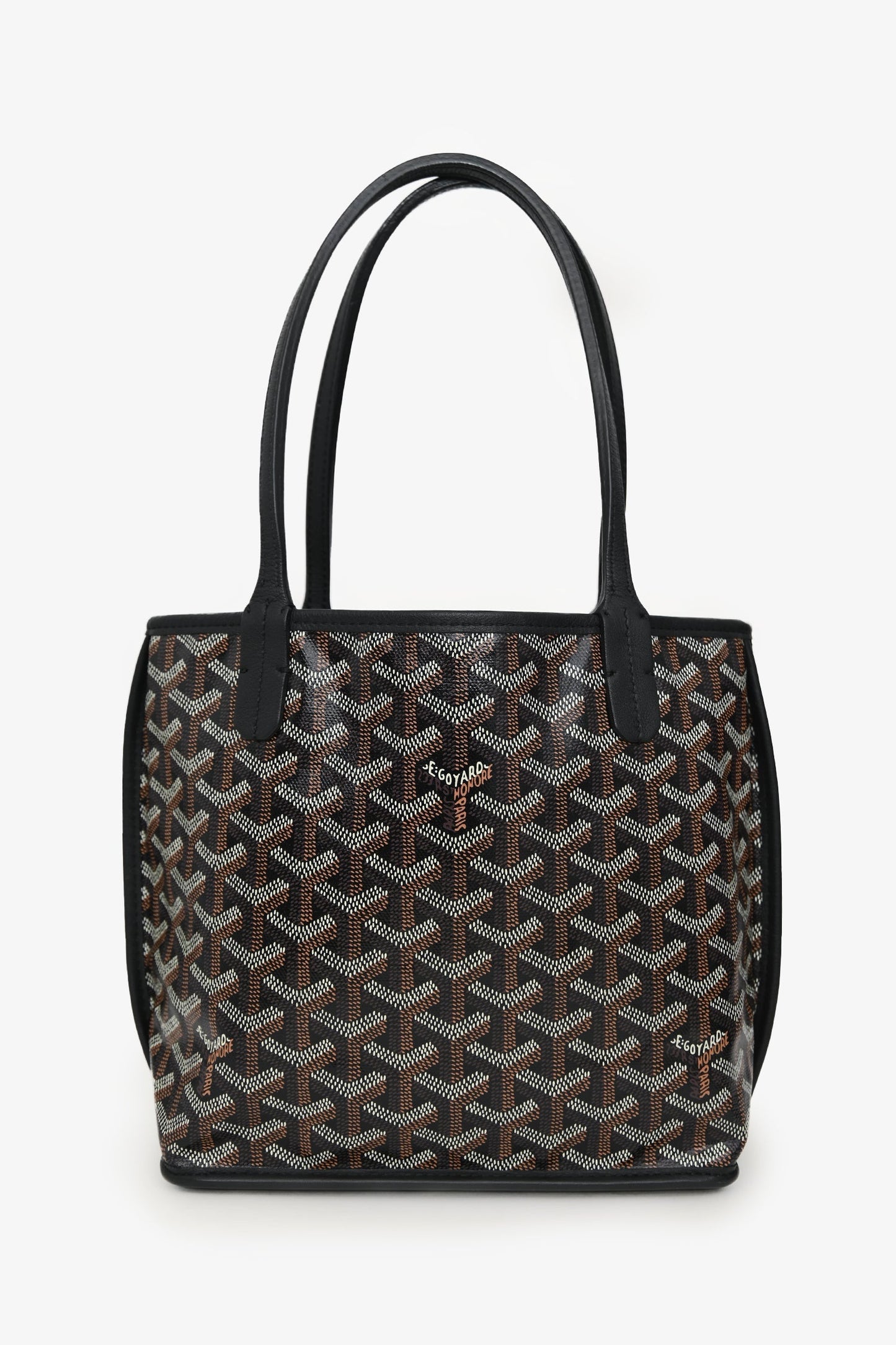 Goyard Black Goyardine Anjou Mini With Pouch