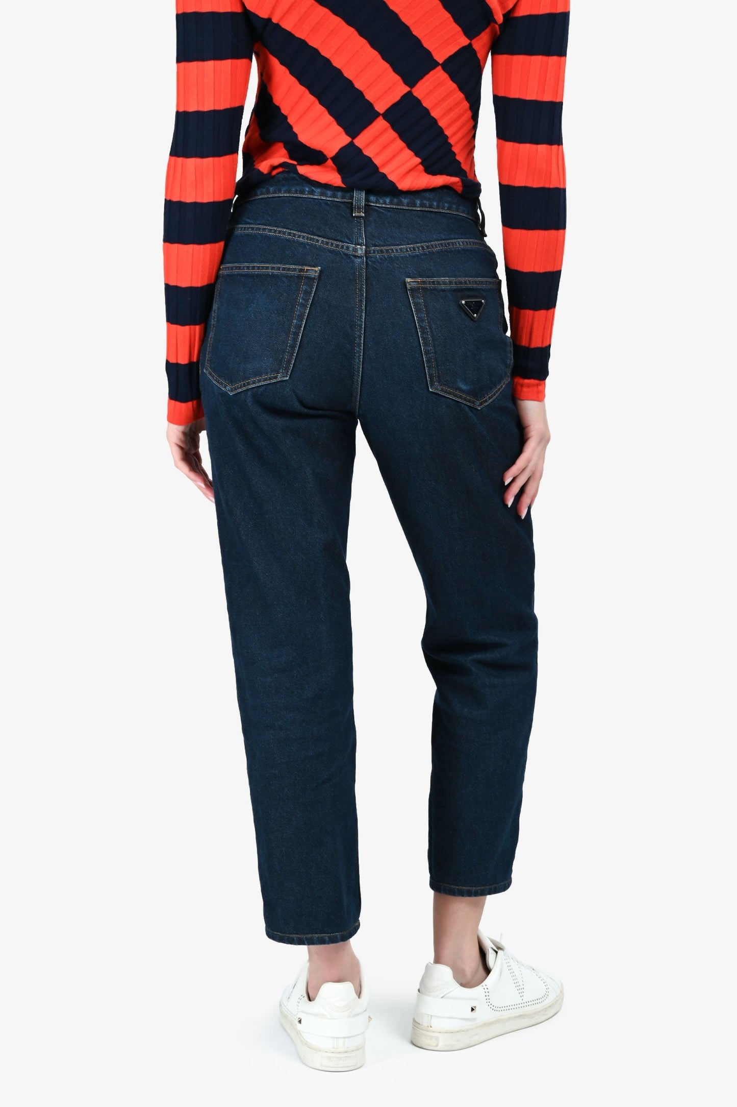 Prada 2020 Blue Denim Straight Leg Jeans Size 29