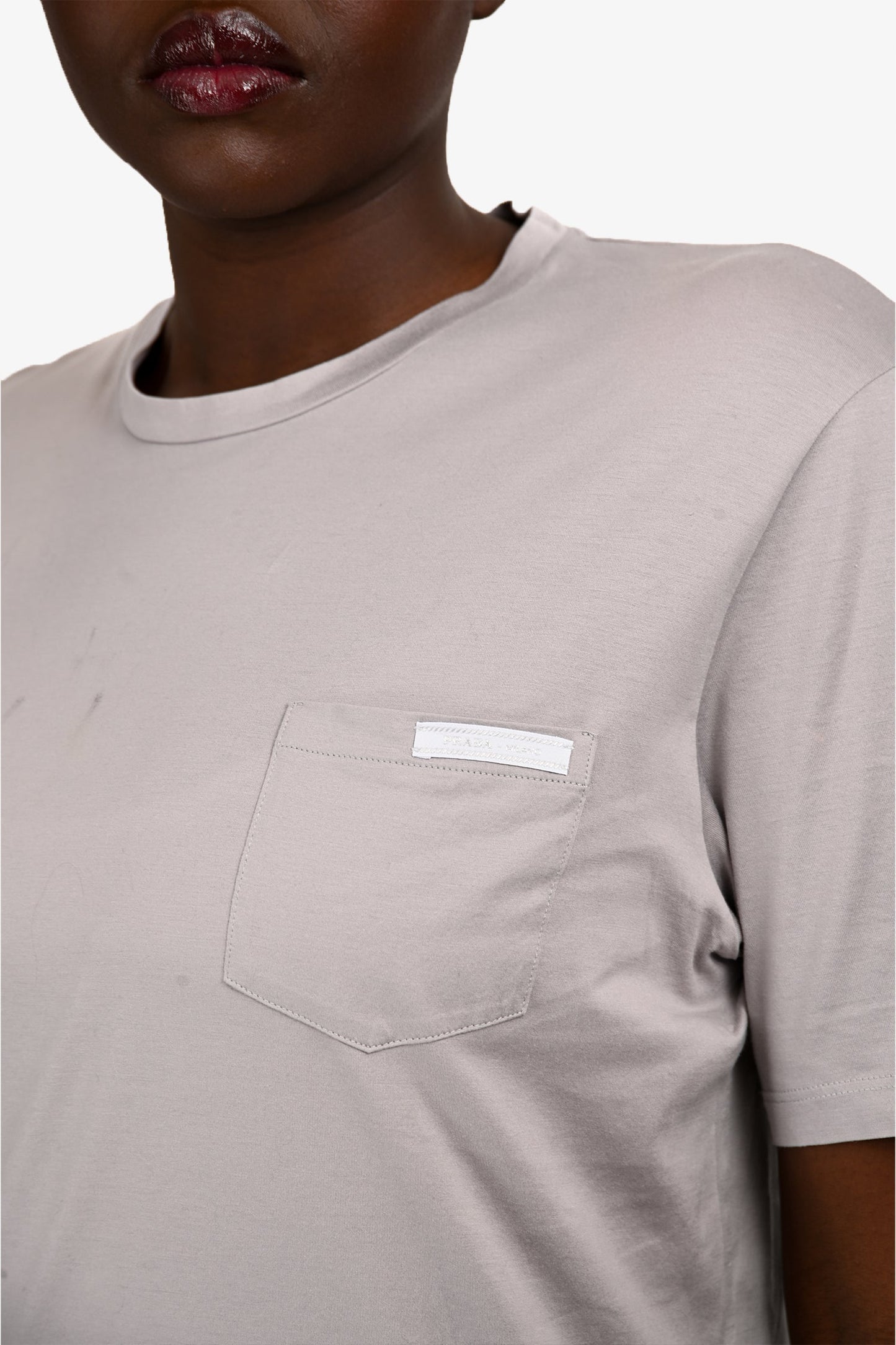 Prada Muted Purple Front Pocket Short Sleeve Tee Size XL