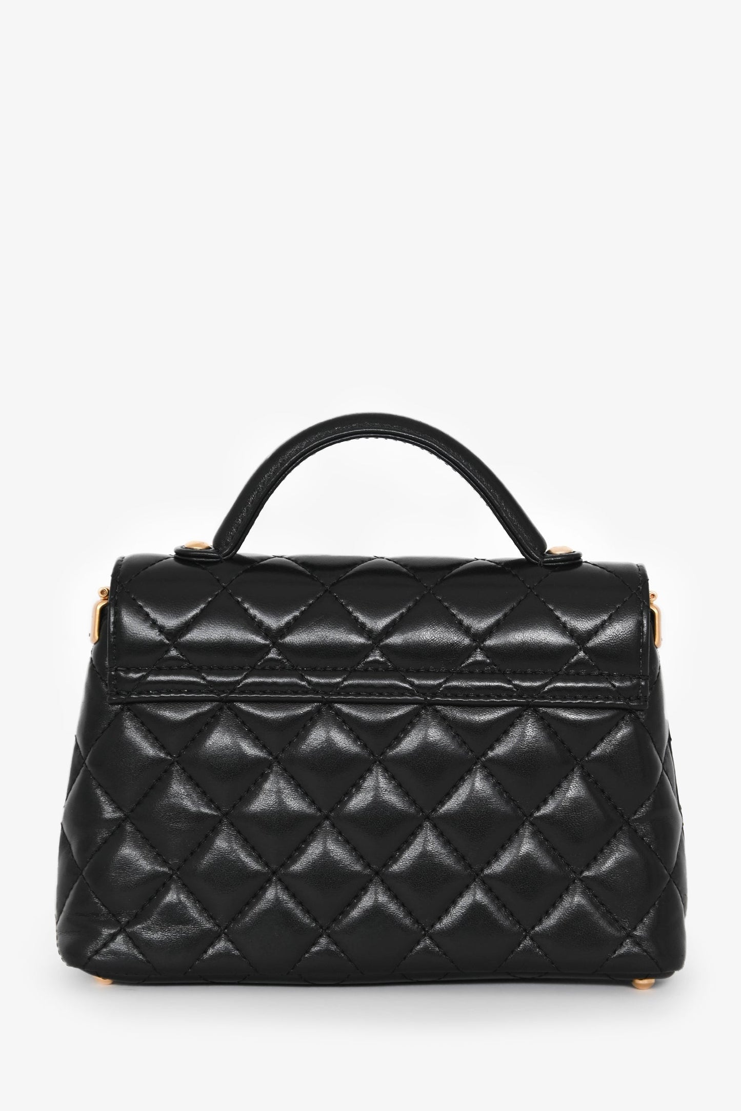 Pre-Loved Chanel™ 2025 Black Lambskin Mini Top Handle Chain Bag