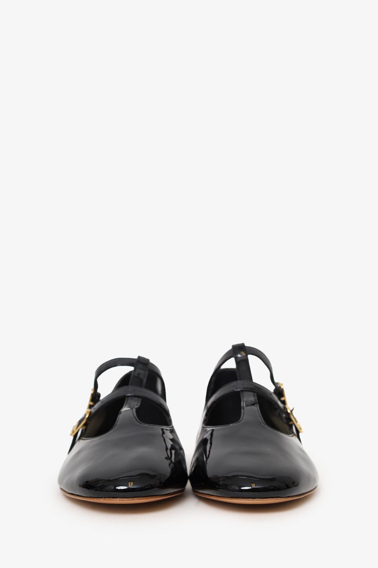 Celine Black Patent Leather Mary-Jane Flats Size 39
