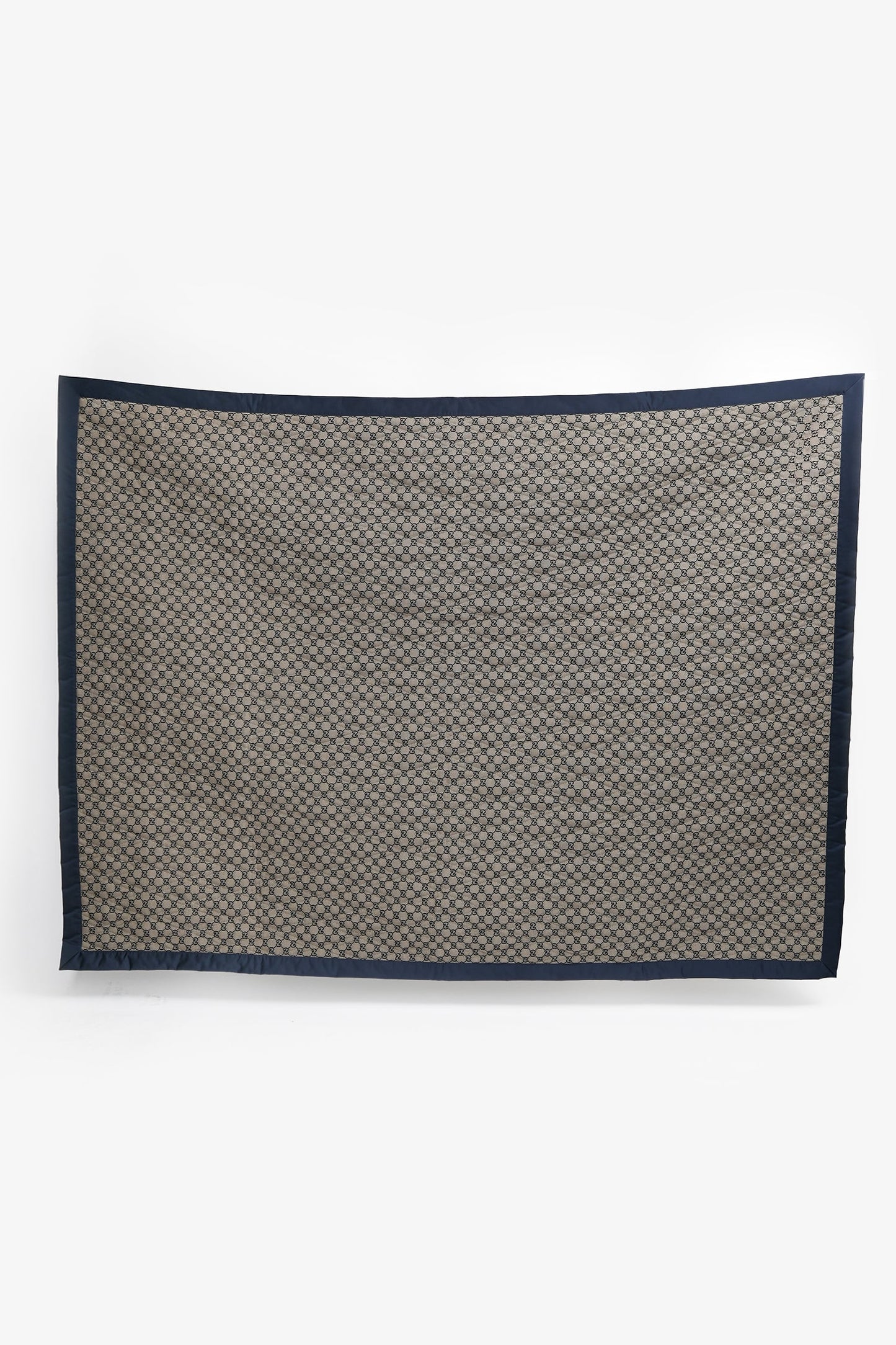 Gucci Beige/Blue Double-Sided GG Quilted Cotton Blanket