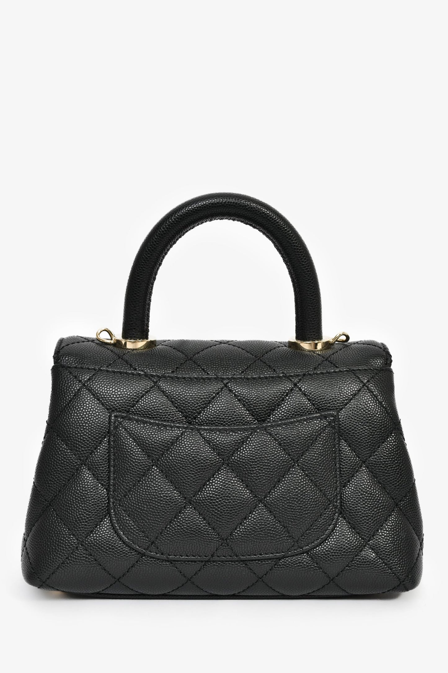 Pre-Loved Chanel™ Black Caviar Extra Mini Coco Handle Flap Bag