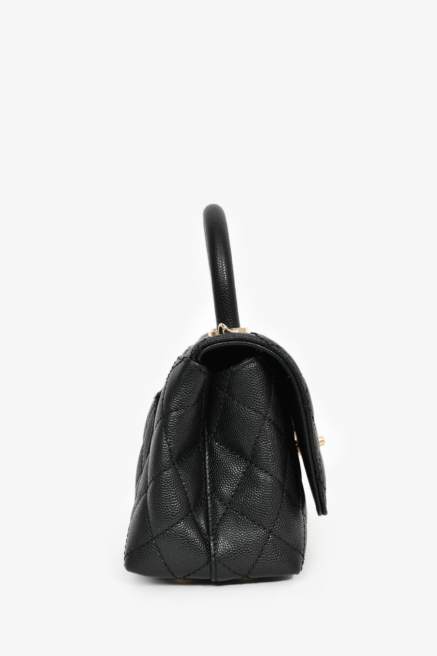 Pre-Loved Chanel™ Black Caviar Extra Mini Coco Handle Flap Bag