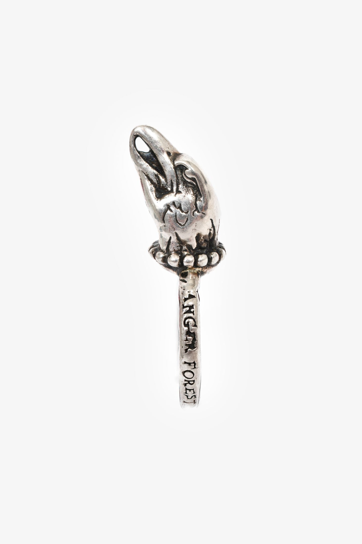 Gucci Sterling Silver 'Anger Forest' Eagle Ring Size 8