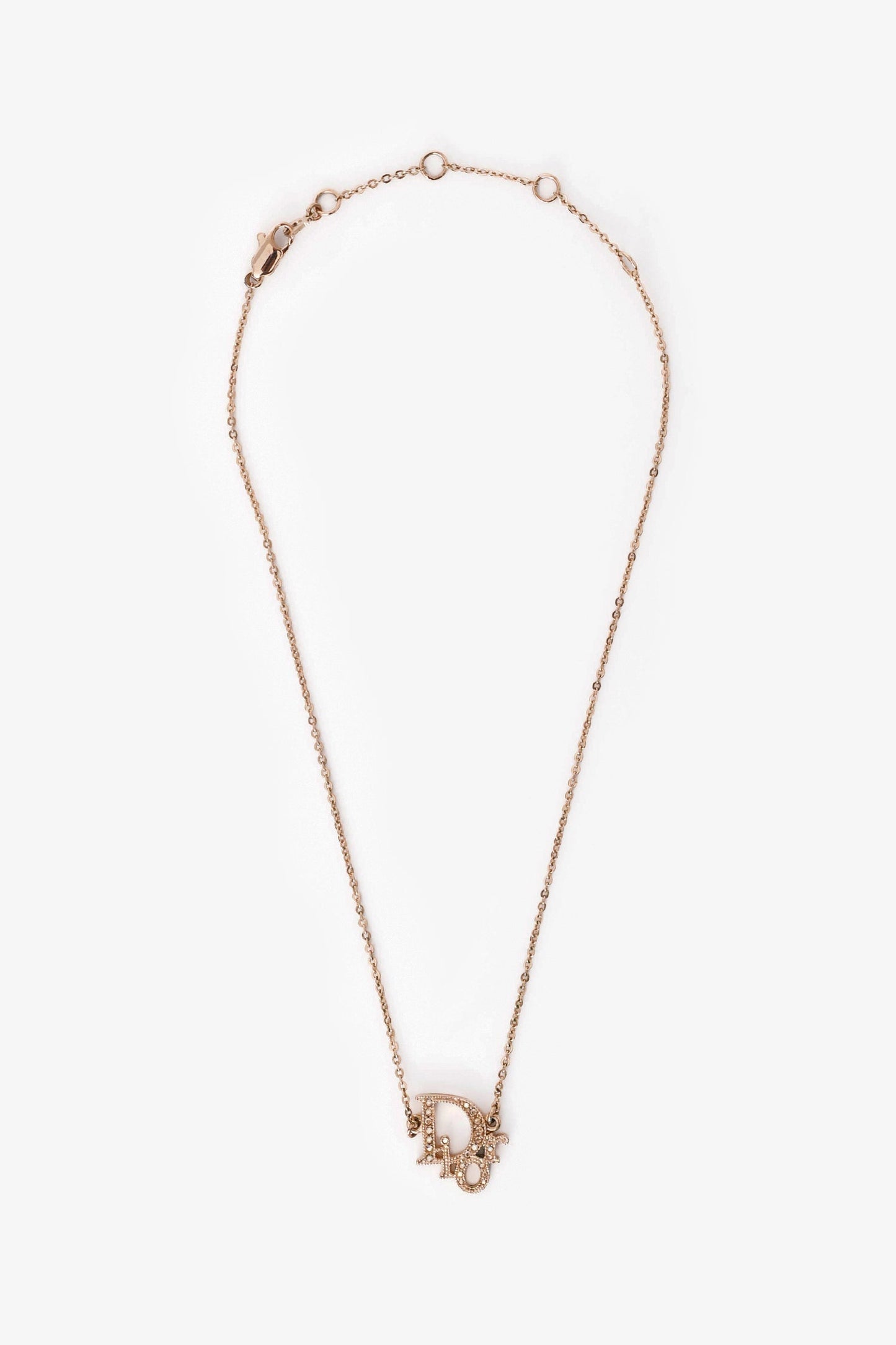 Christian Dior Gold Tone 'Dior' Necklace