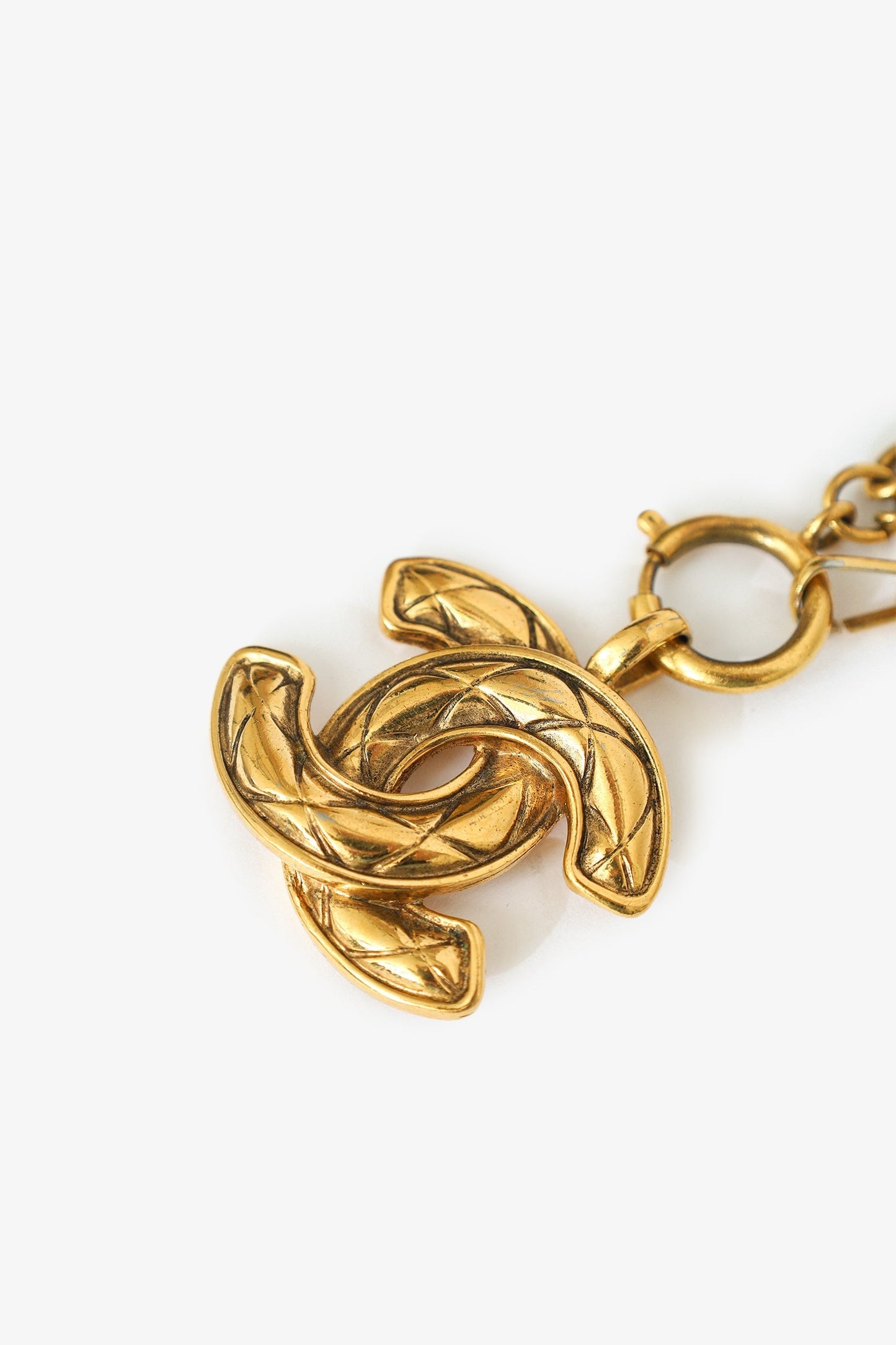 Pre-Loved Chanel™   Gold-tone CC Pendant Necklace